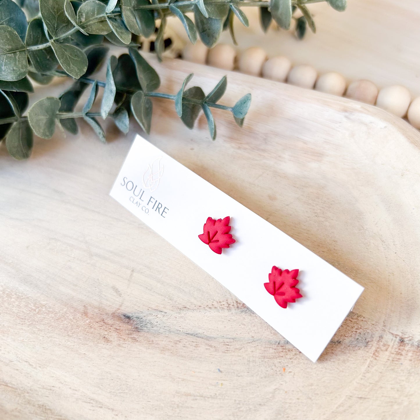 Canada day - maple leaf stud - statement Earrings