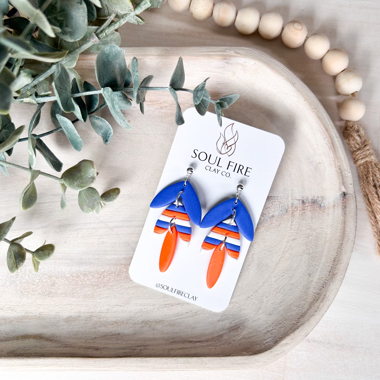 Edmonton Oilers - leaf drop - Statement Earrings