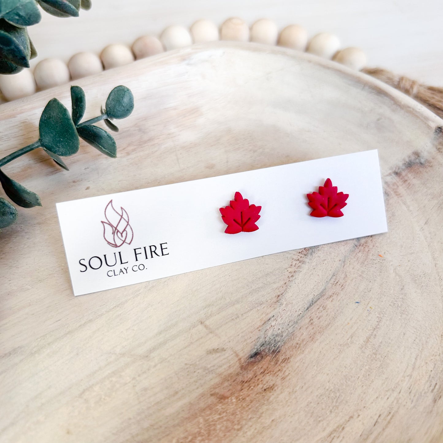 Canada day - maple leaf stud - statement Earrings