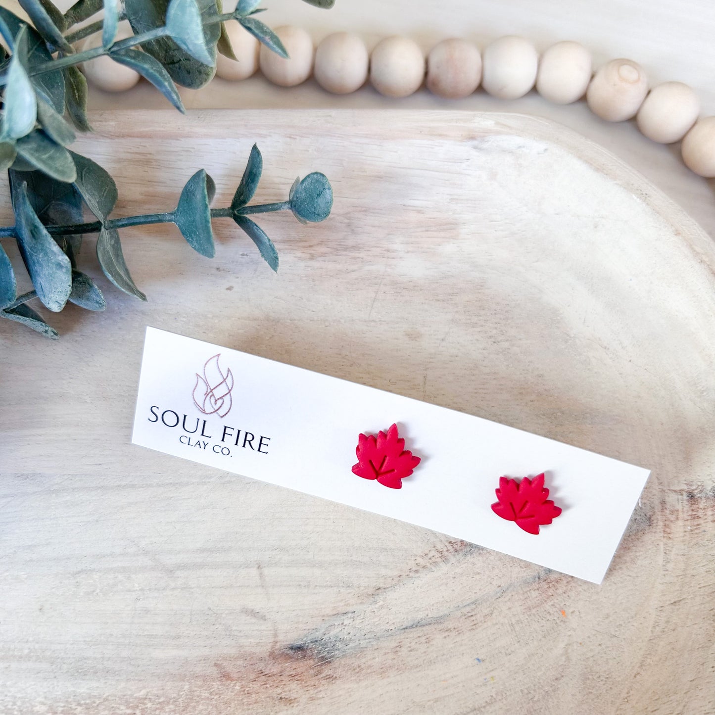 Canada day - maple leaf stud - statement Earrings