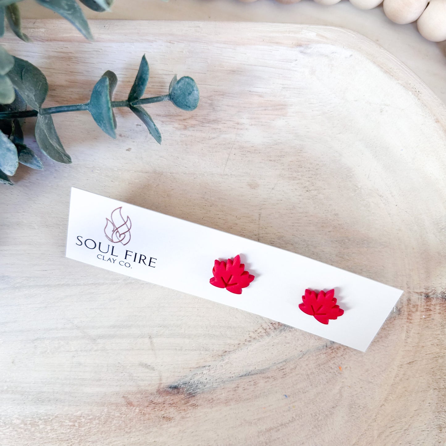 Canada day - maple leaf stud - statement Earrings