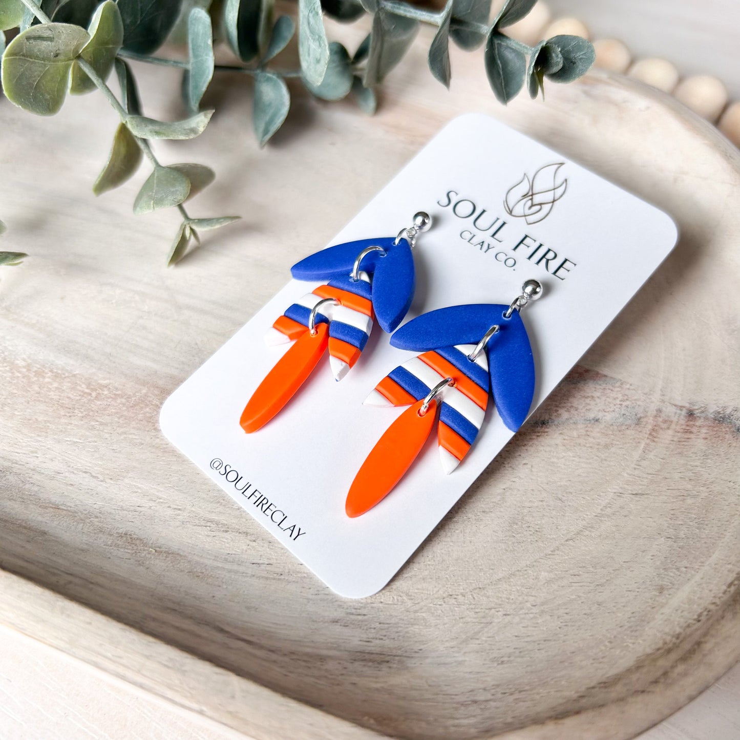 Edmonton Oilers - leaf drop - Statement Earrings