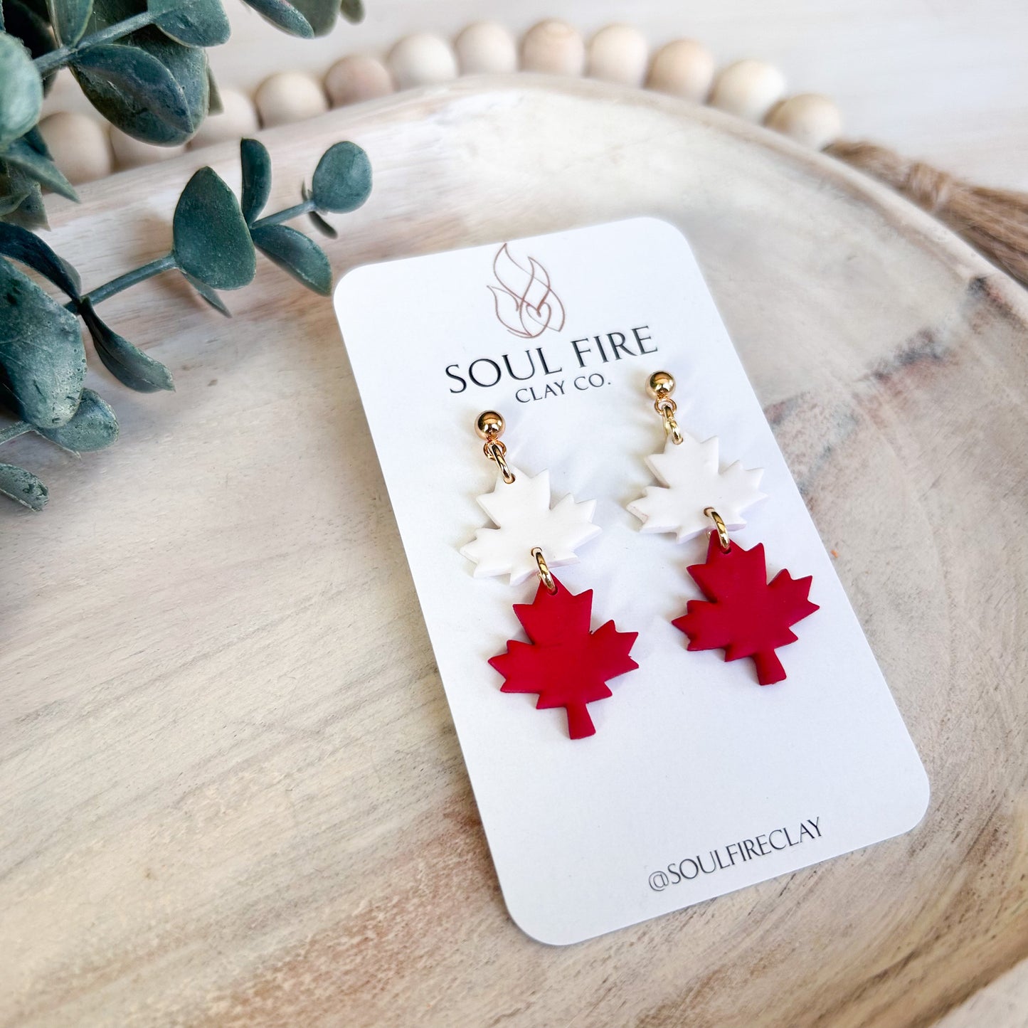 Canada day - maple leaf - statement Earrings