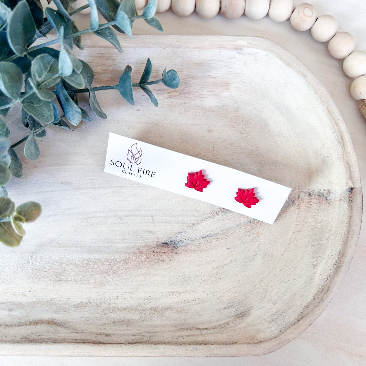 Canada day - maple leaf stud - statement Earrings