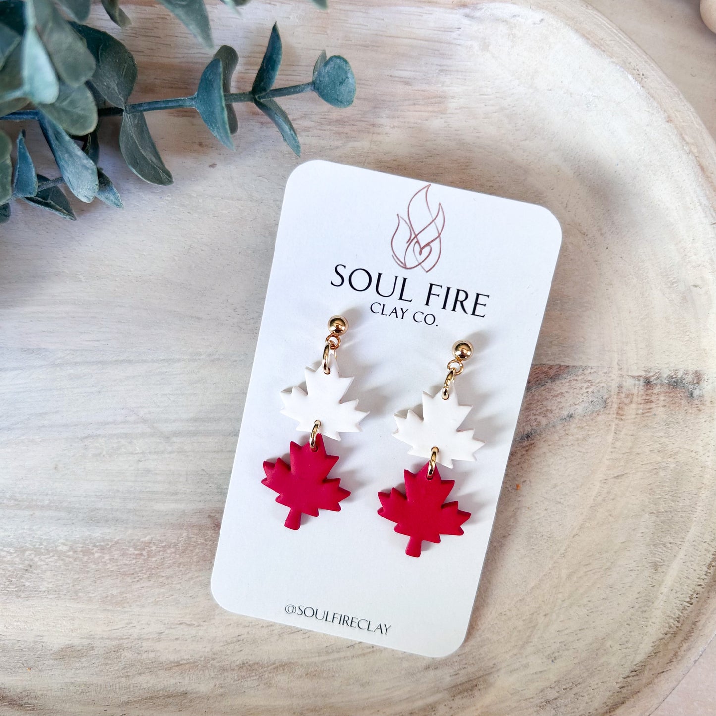 Canada day - maple leaf - statement Earrings