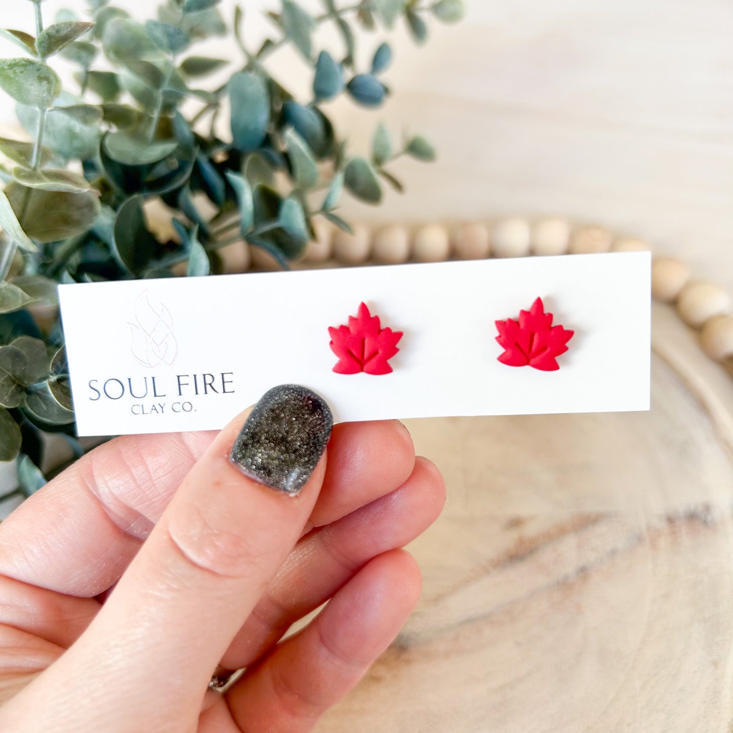 Canada day - maple leaf stud - statement Earrings