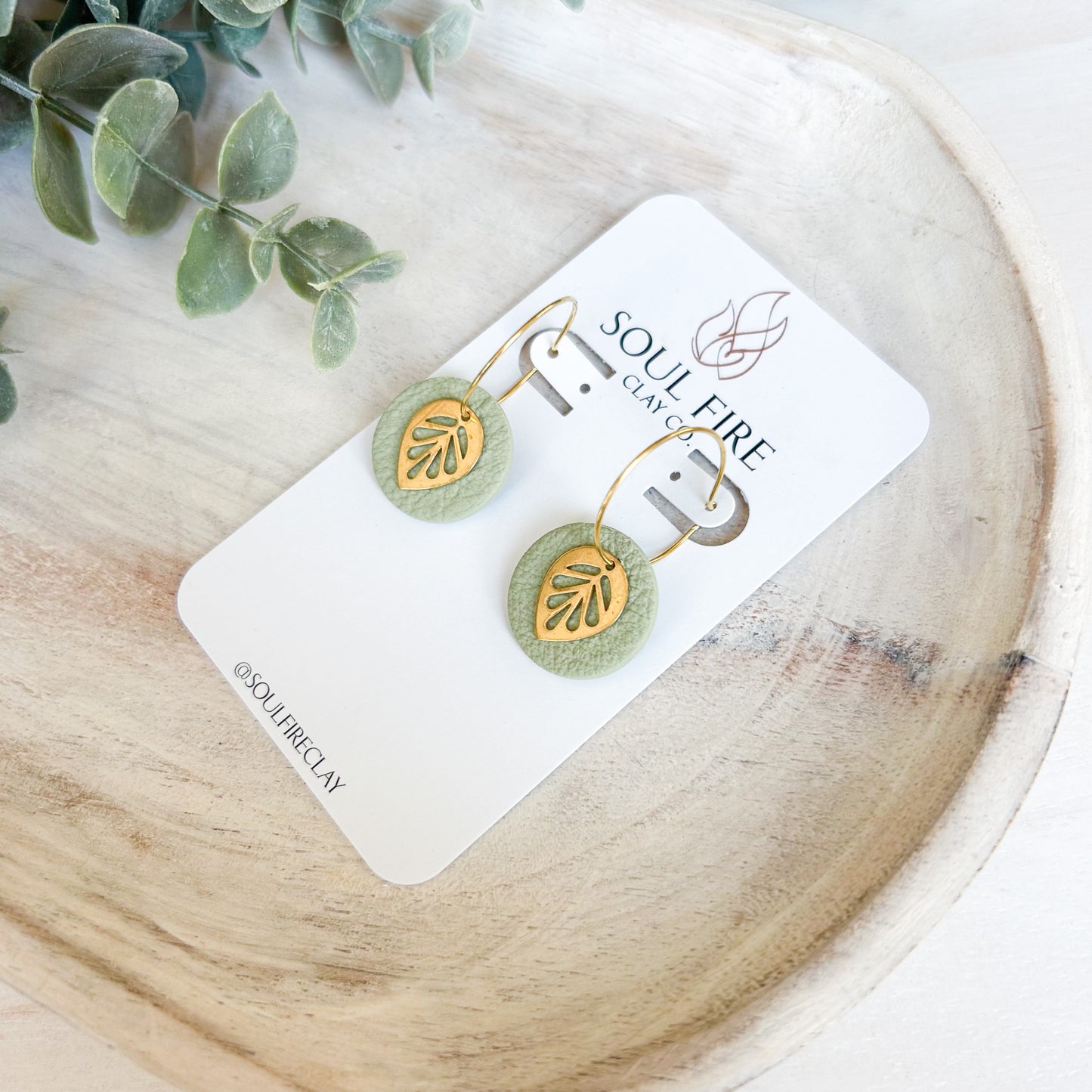 Leather Texture Leaf Drop- Fall Statement Earrings