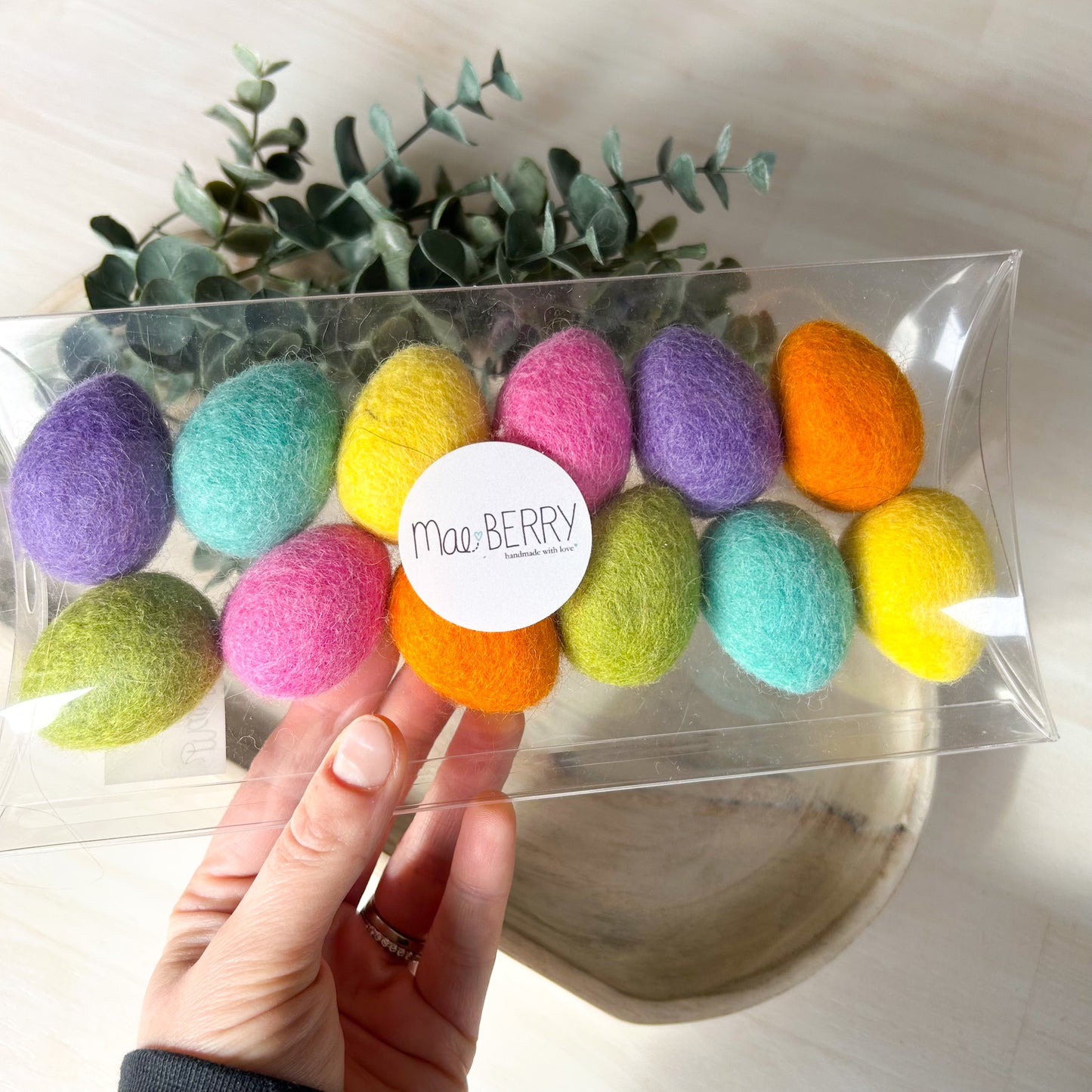 Mini Eggs - Loose Felt Pieces - Sensory Play - Tiered Tray Decor