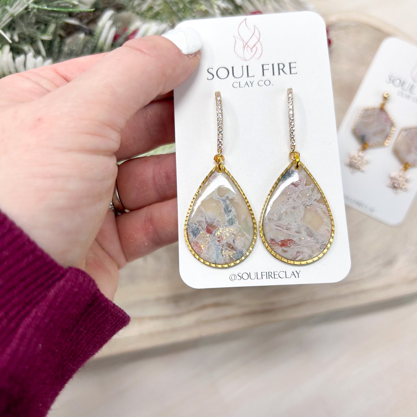 Marble Statement Earrings