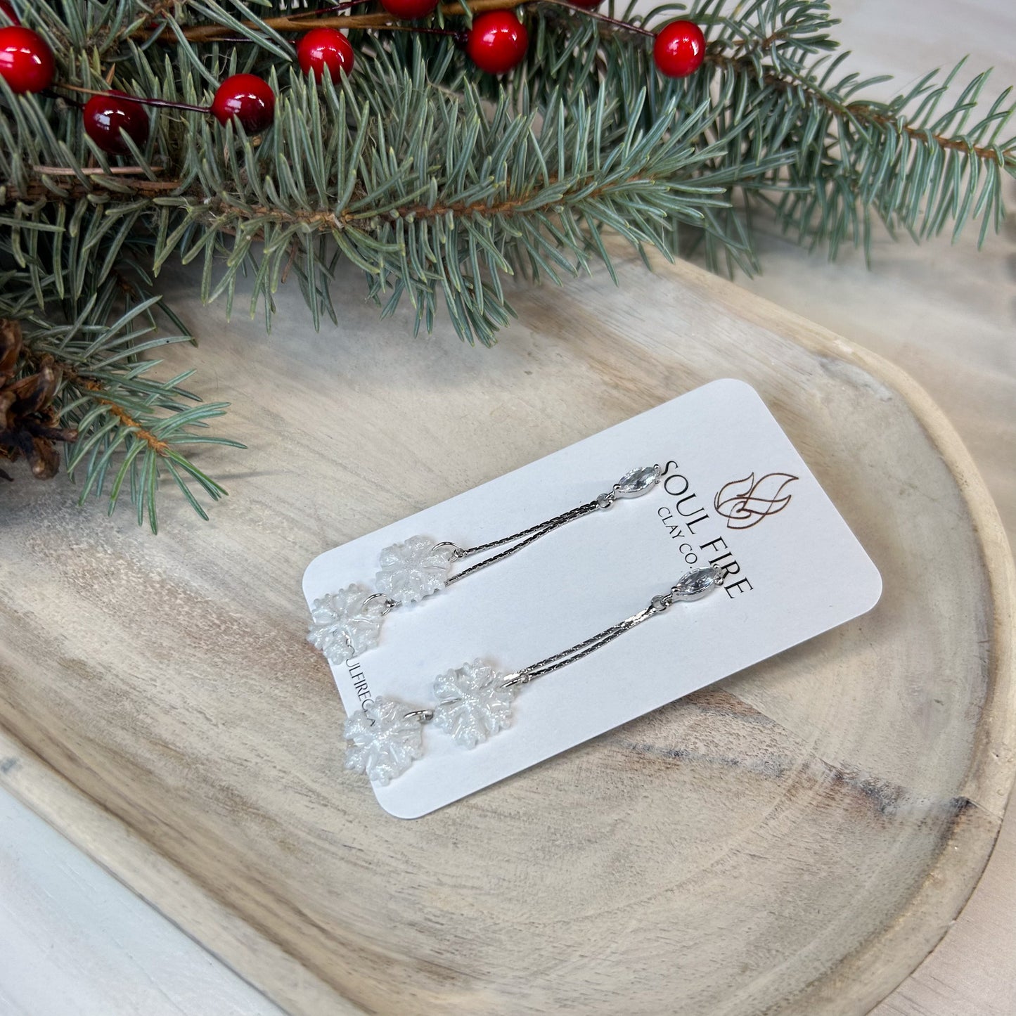 Blizzard - Snowflake Winter - Christmas Statement Earrings