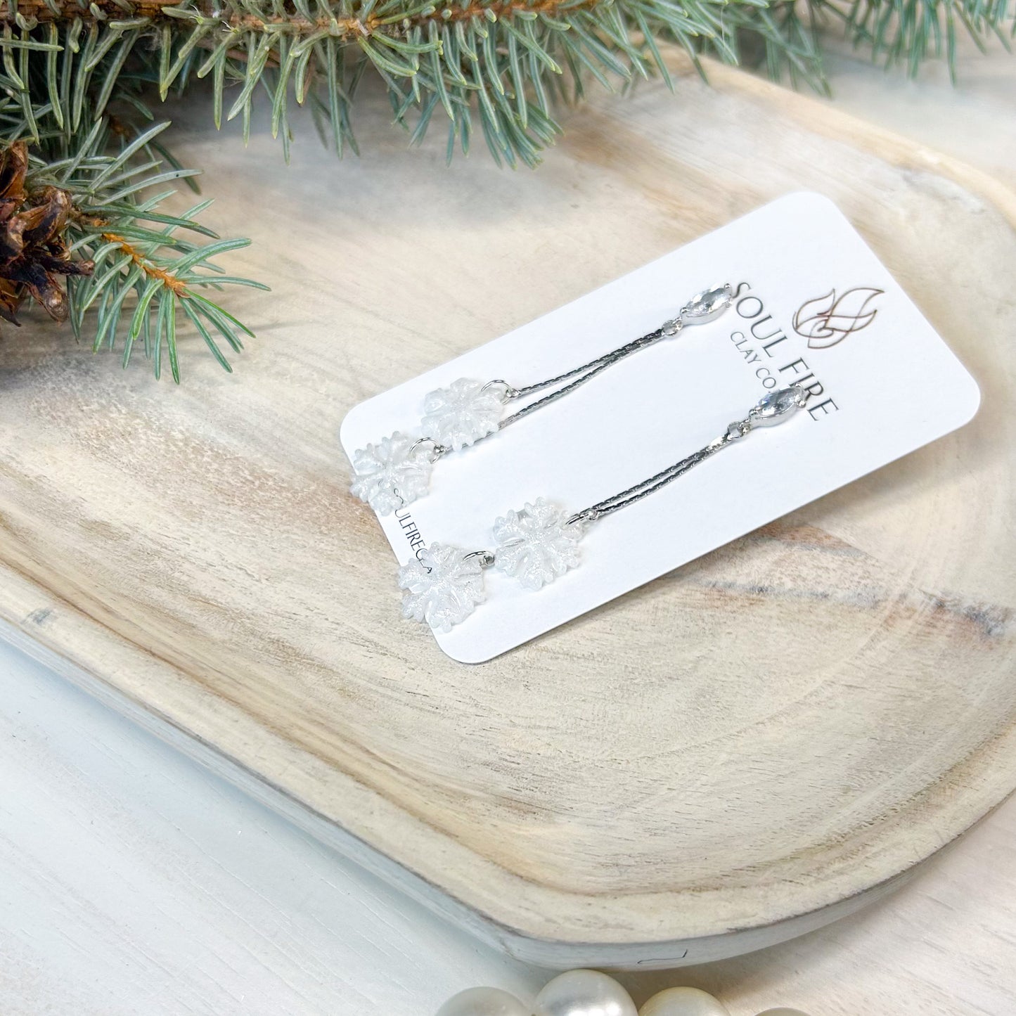Blizzard - Snowflake Winter - Christmas Statement Earrings