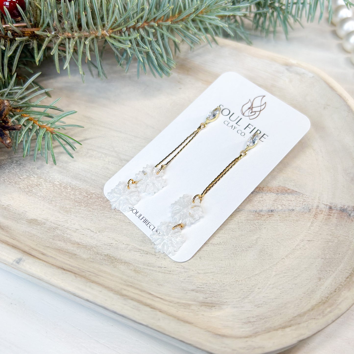 Blizzard - Snowflake Winter - Christmas Statement Earrings