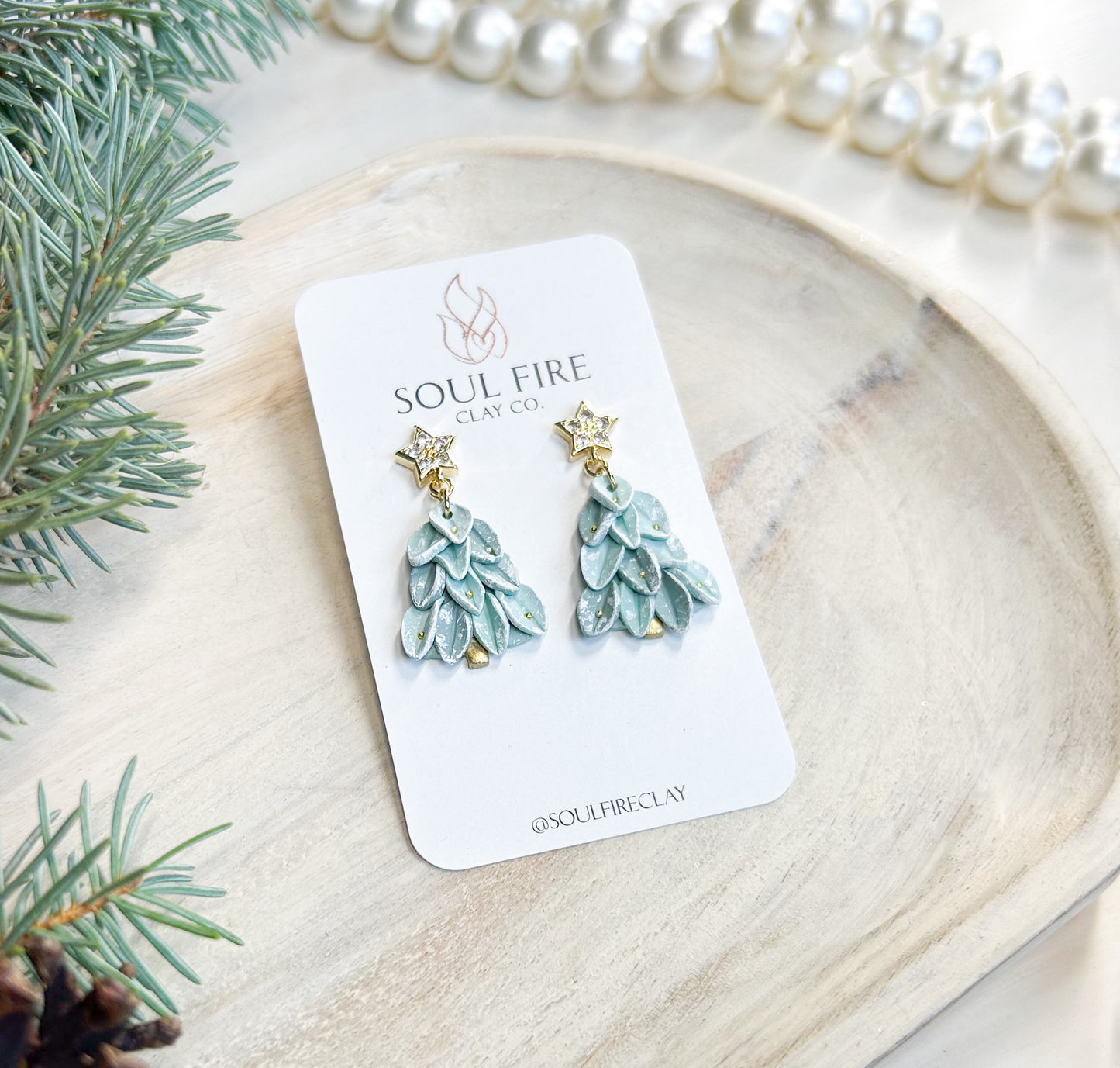 Leafy Trees - Christmas Statement Earrings