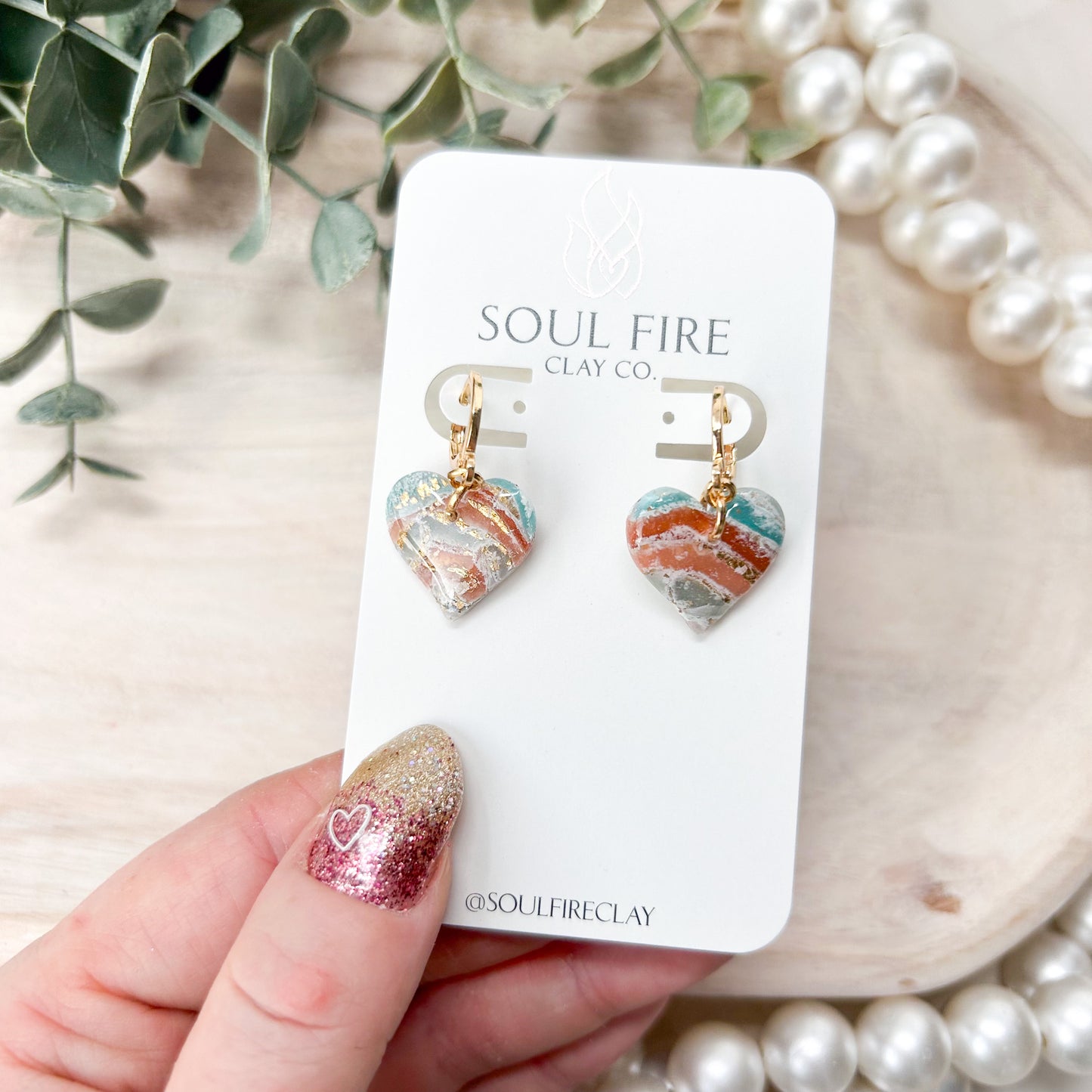 Boho Marble Drop Statement Earrings