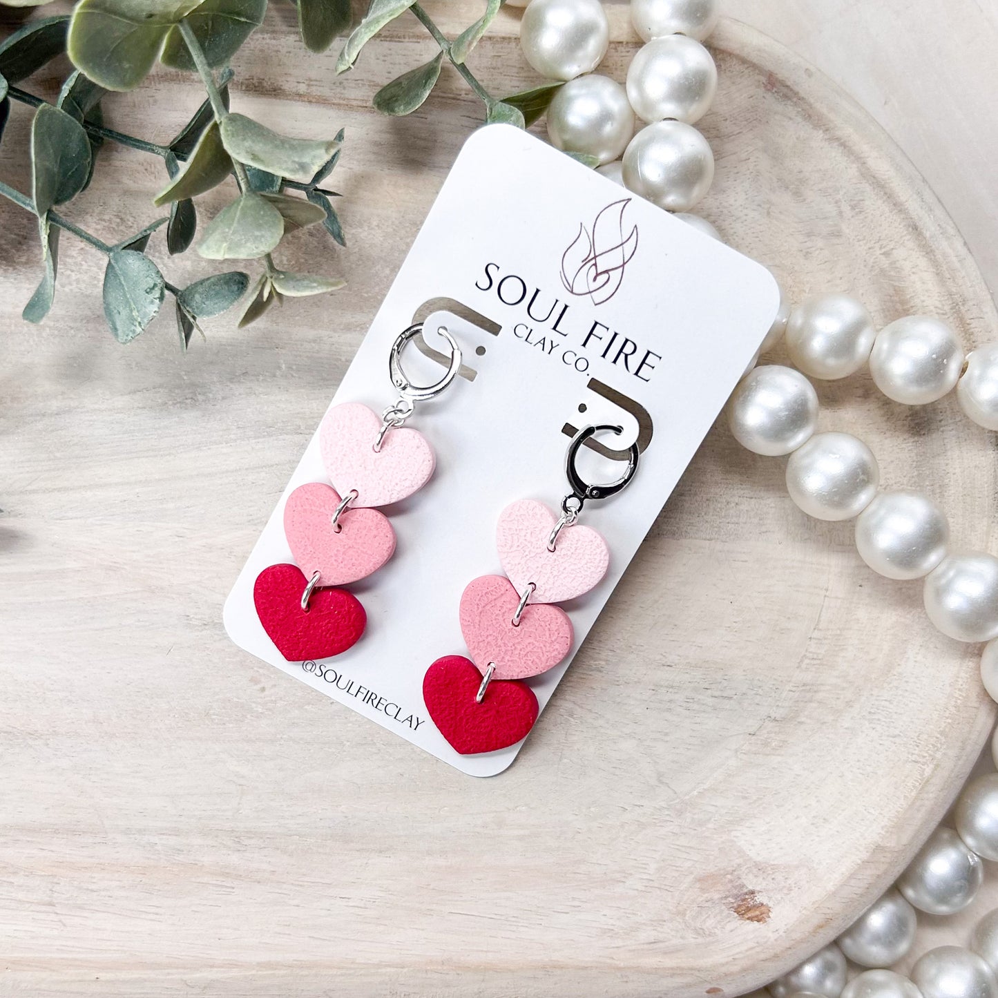 Ombre Hearts Statement Earrings