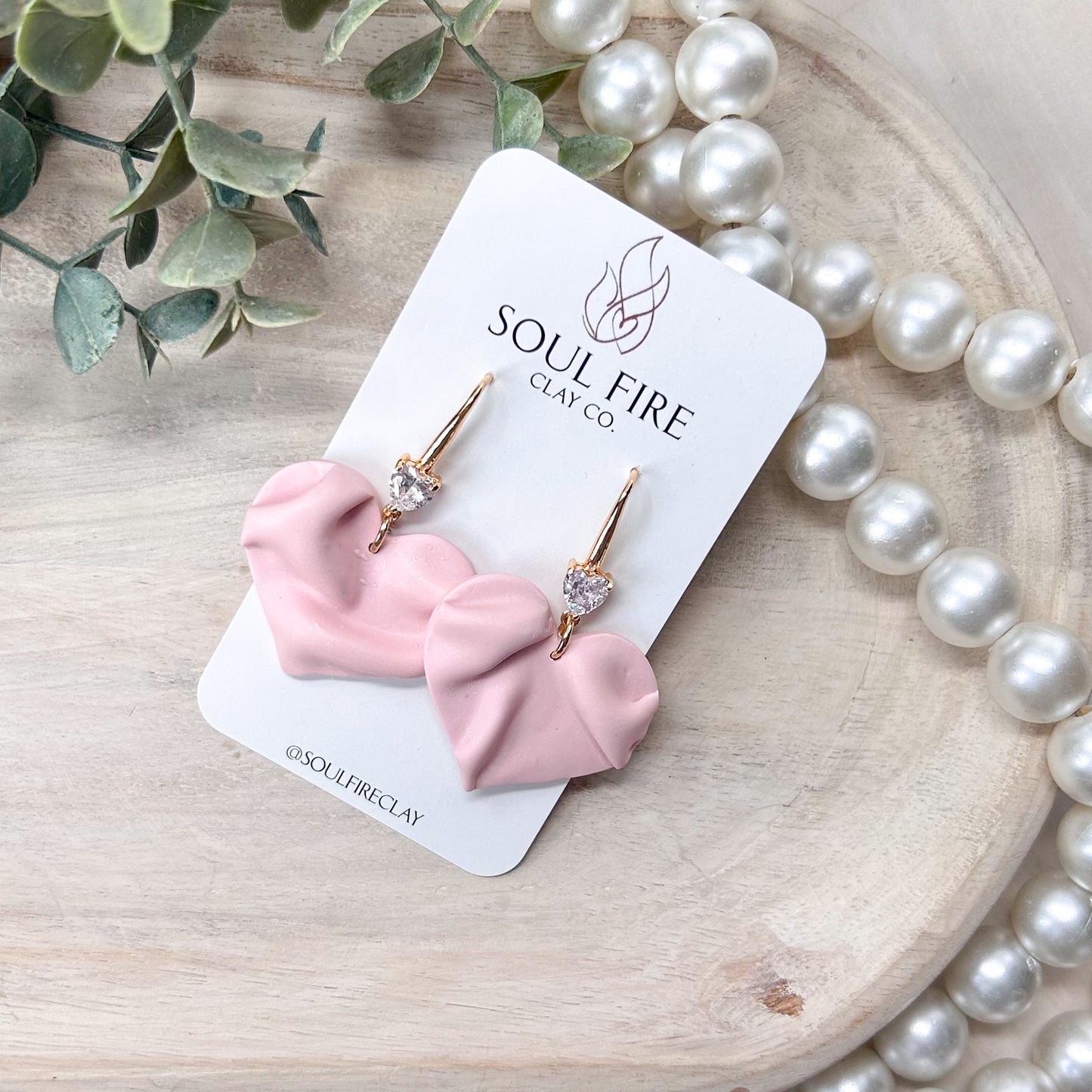 Draped Hearts Statement Earrings