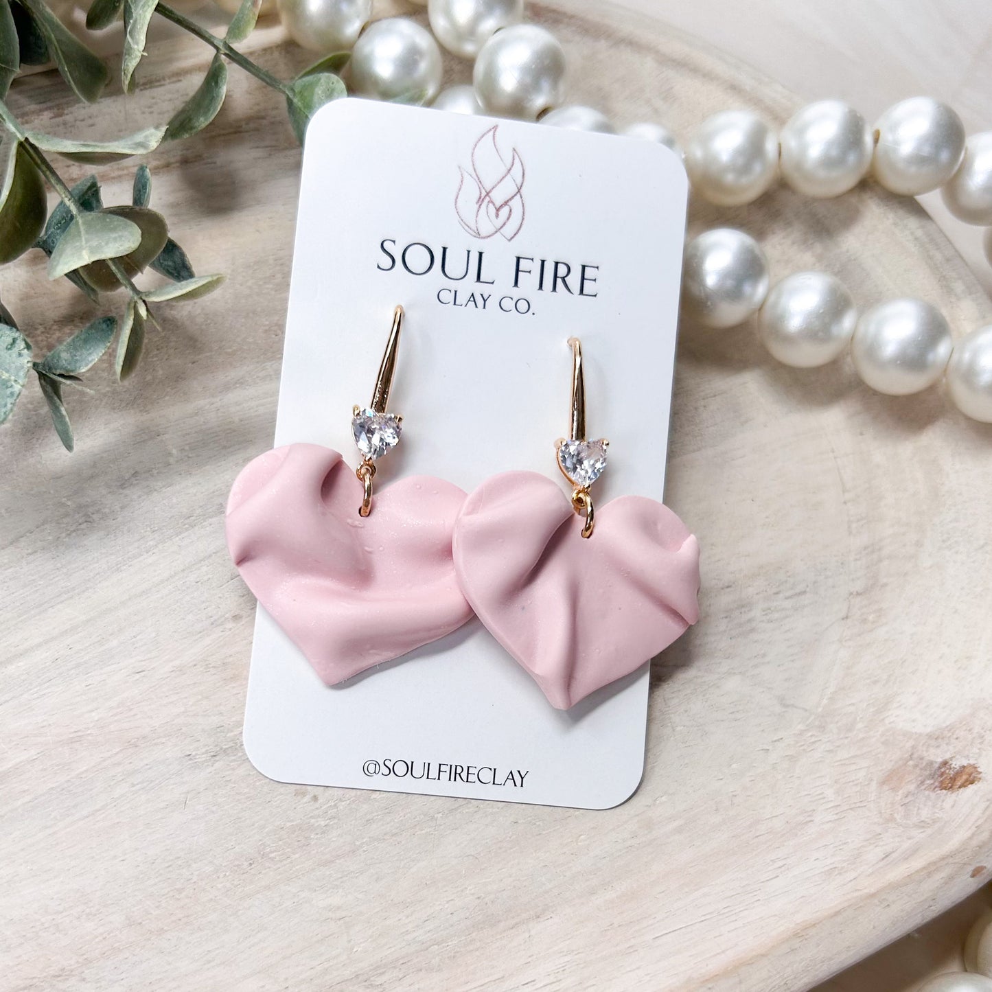 Draped Hearts Statement Earrings
