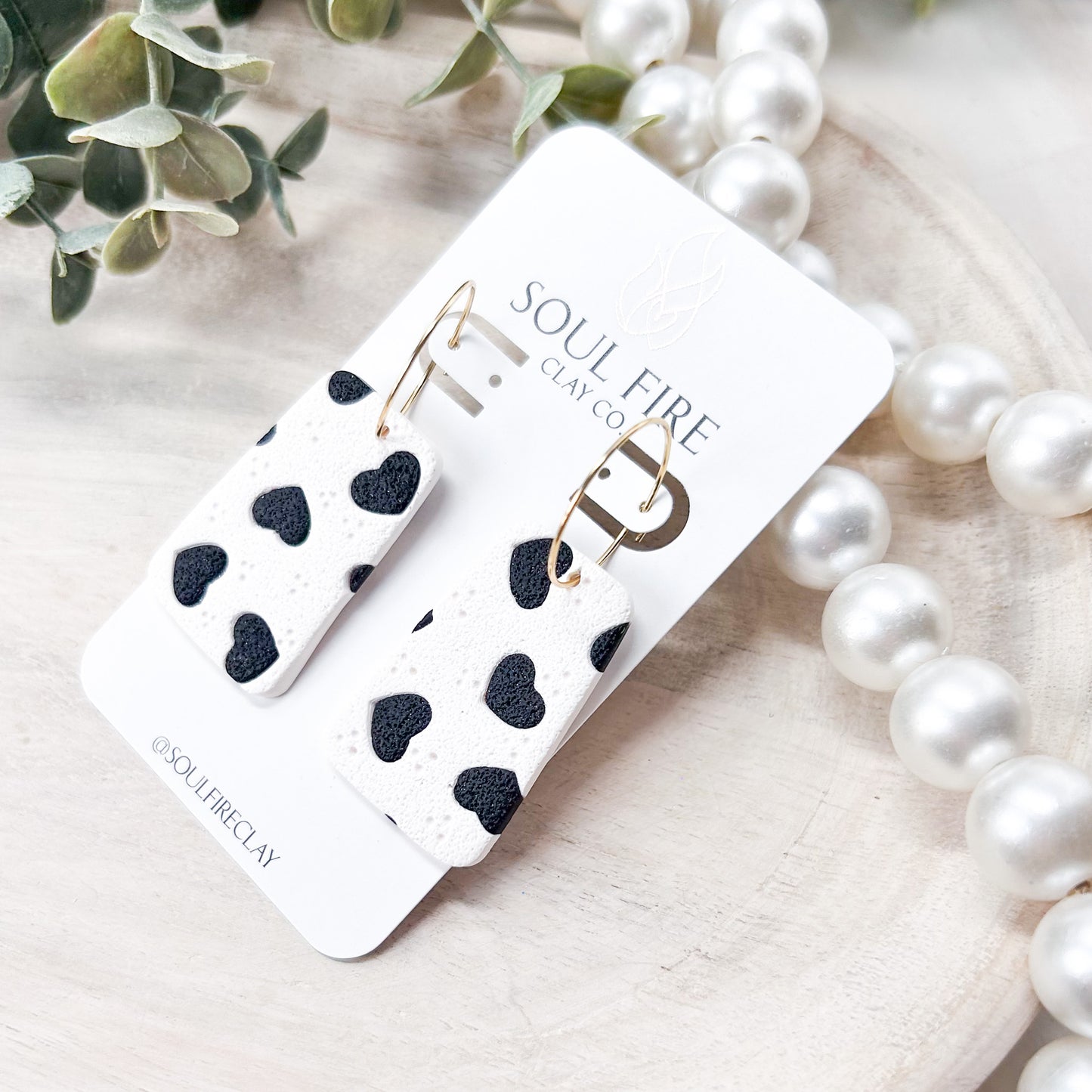 Heart Polka Dot Statement Earrings