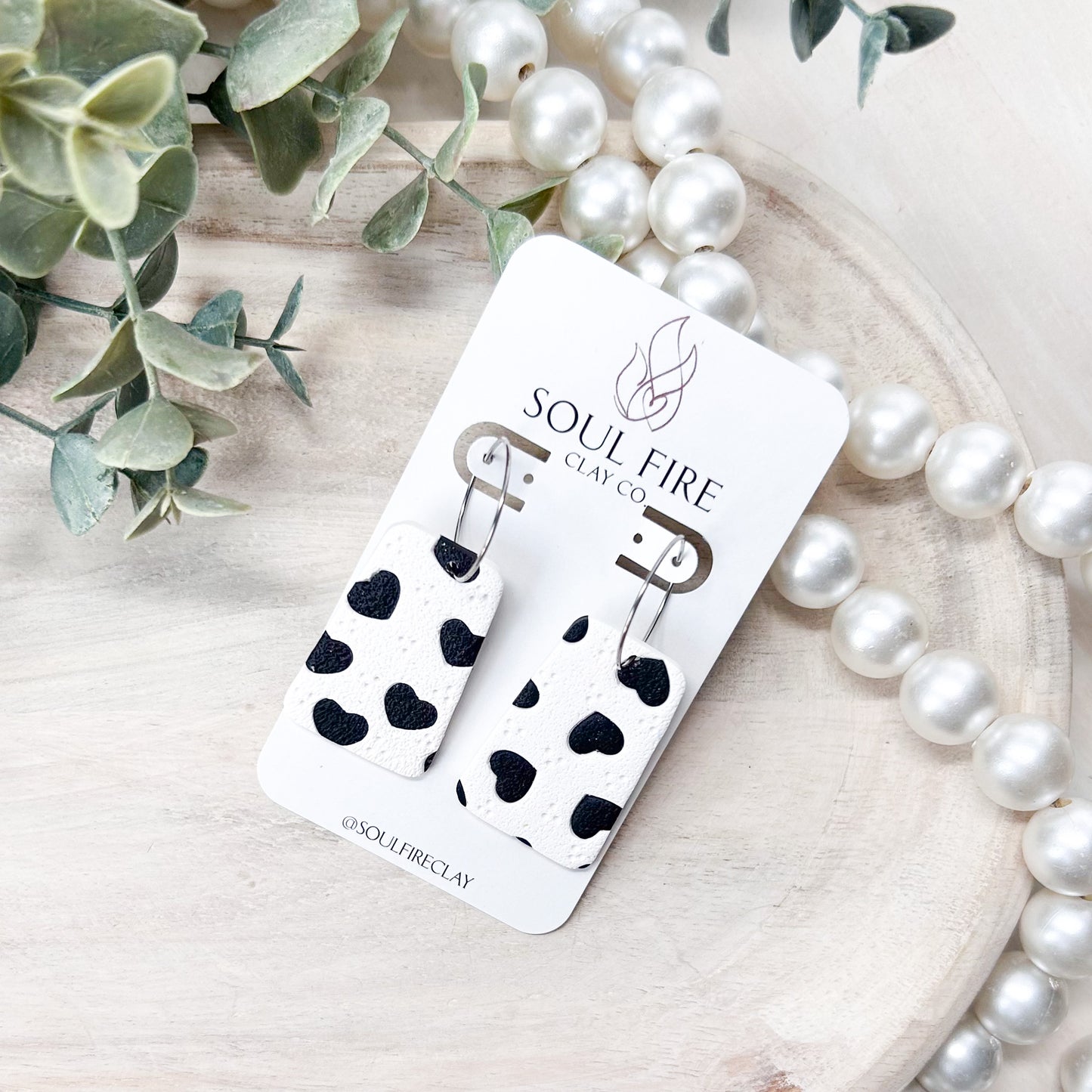 Heart Polka Dot Statement Earrings