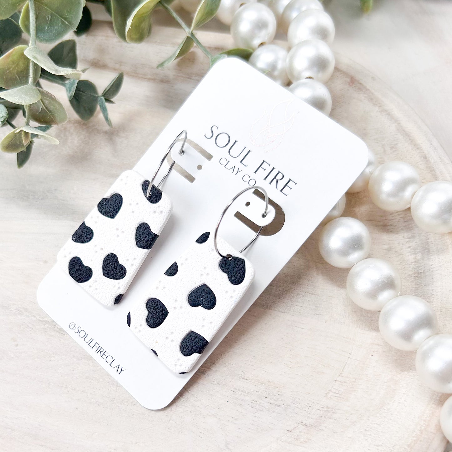 Heart Polka Dot Statement Earrings
