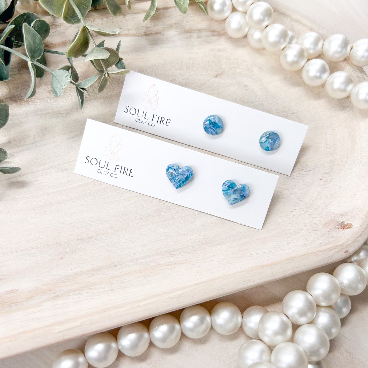 Marbled Teal Studs