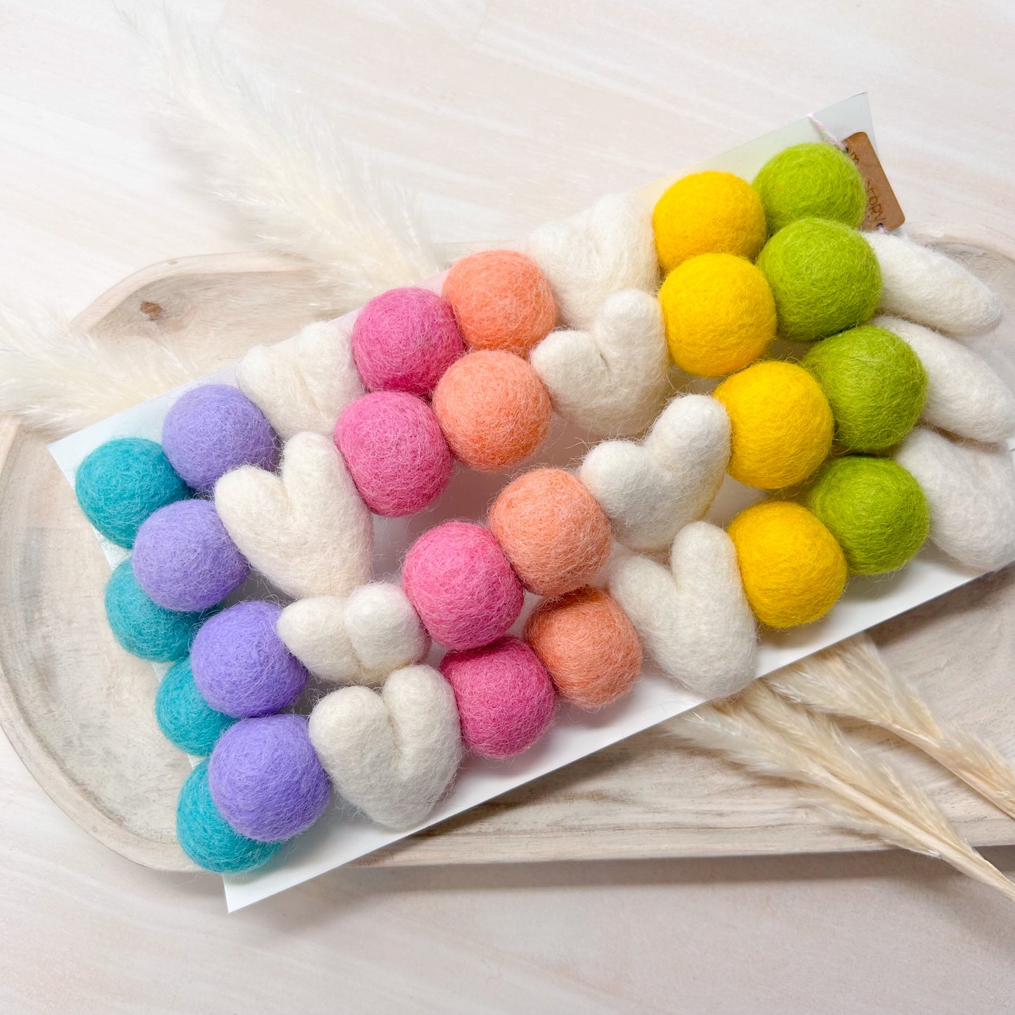 Rainbow Love Felt Garland