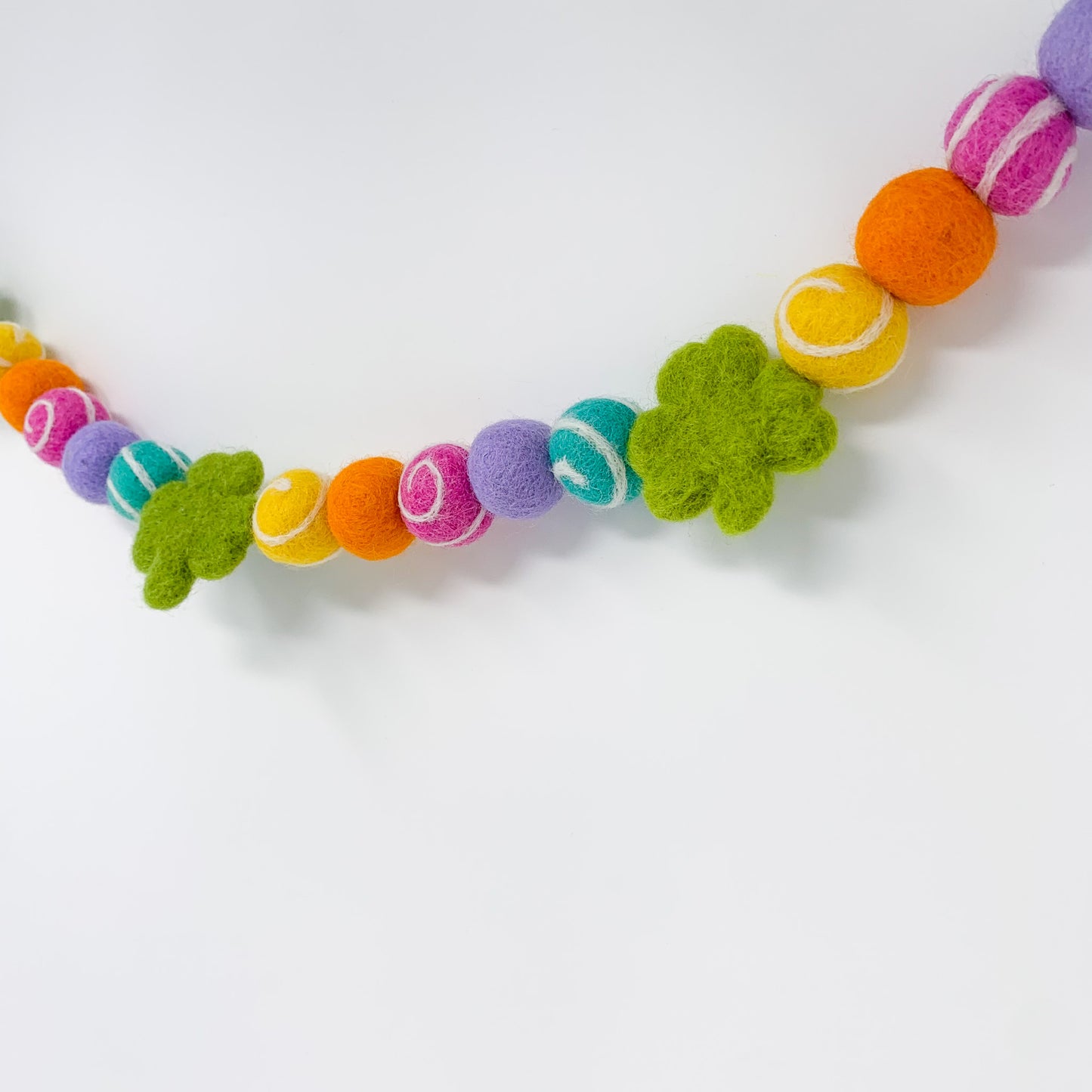 Rainbow Clovers Felt Garland
