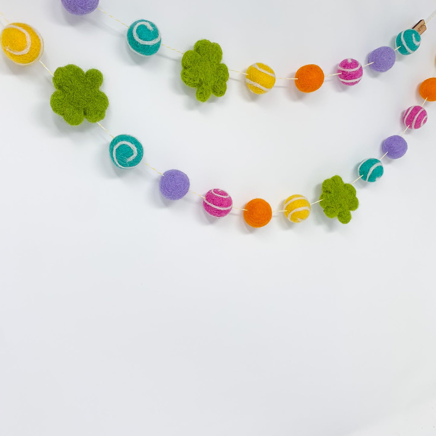 Rainbow Clovers Felt Garland