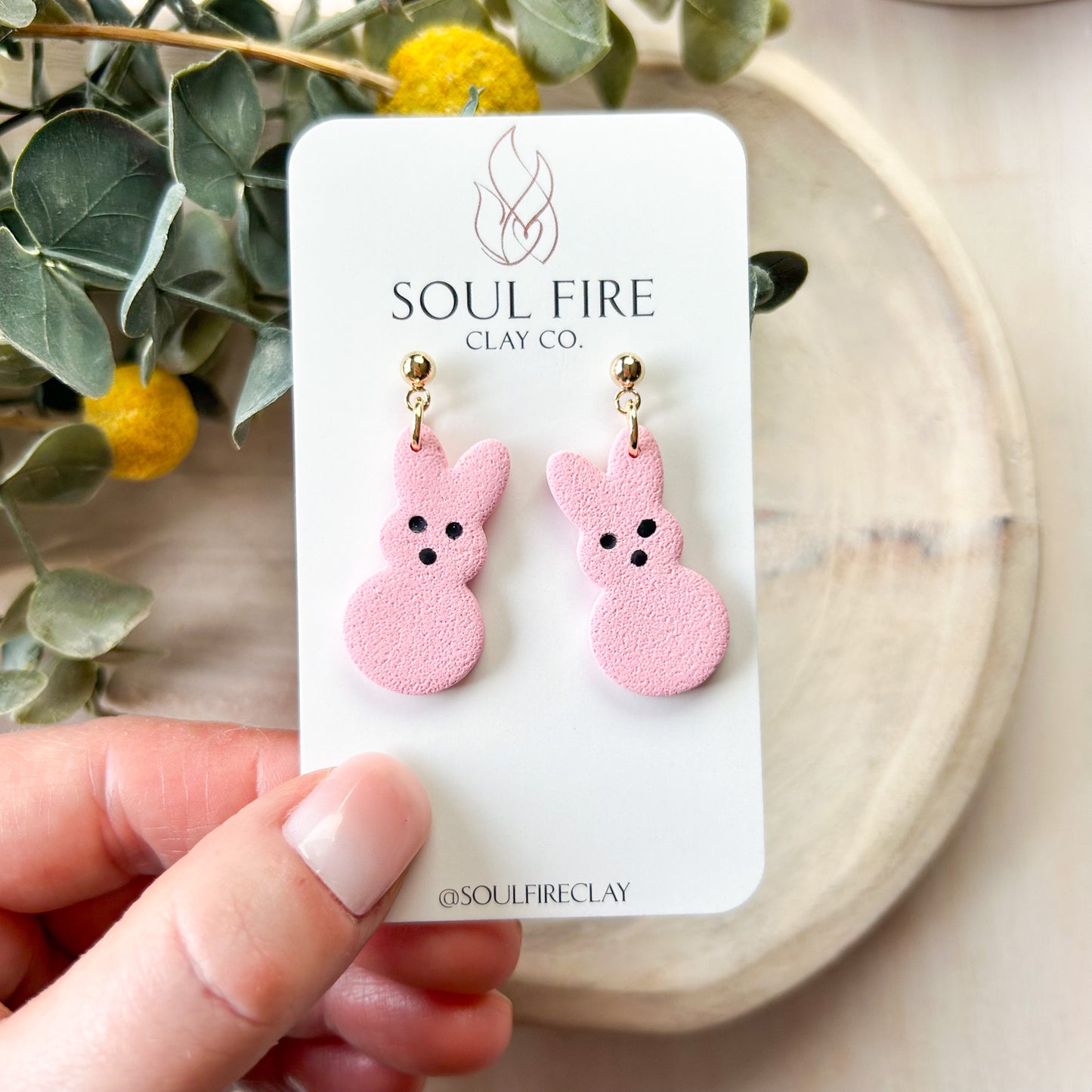 Bunny Peep Statement Earrings