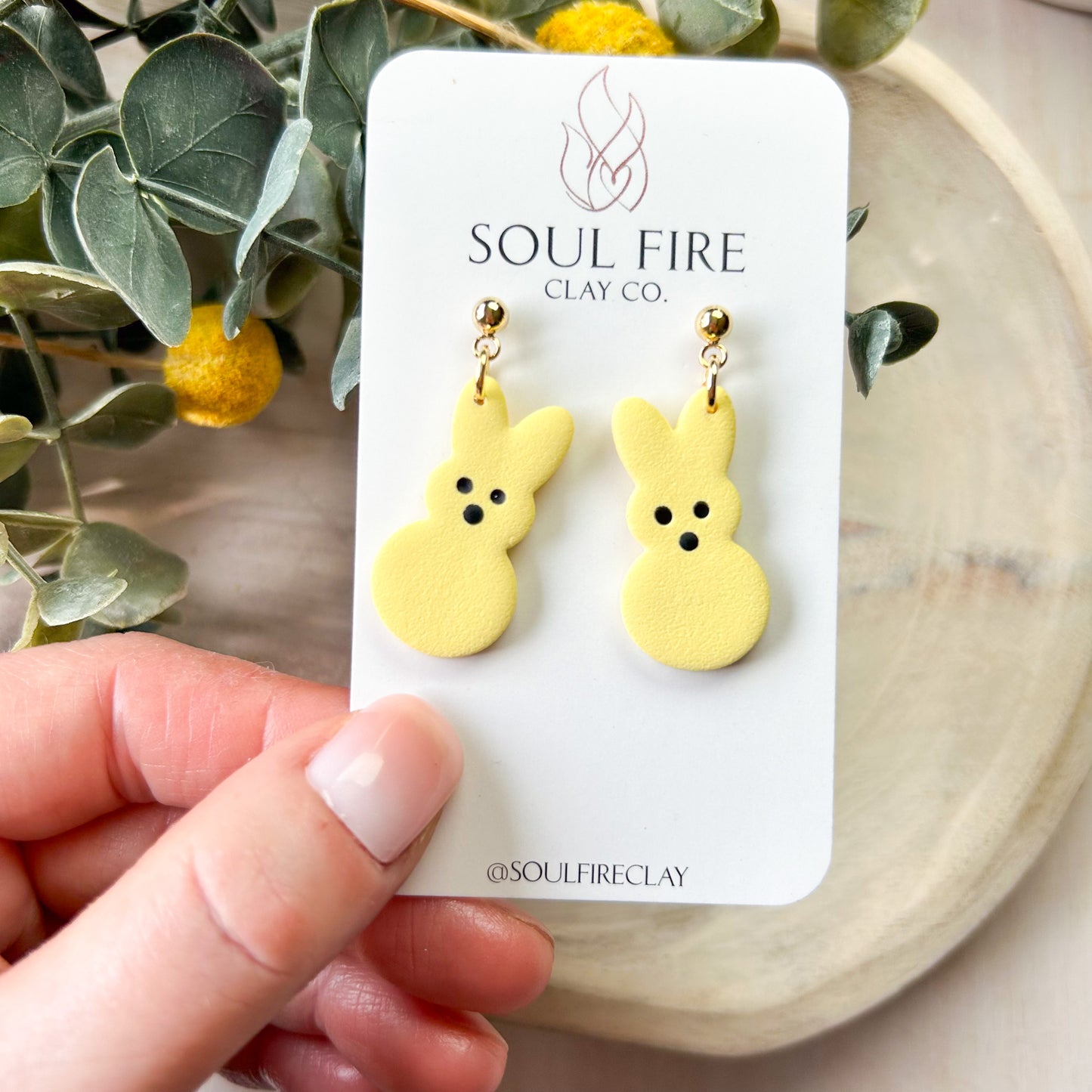 Bunny Peep Statement Earrings