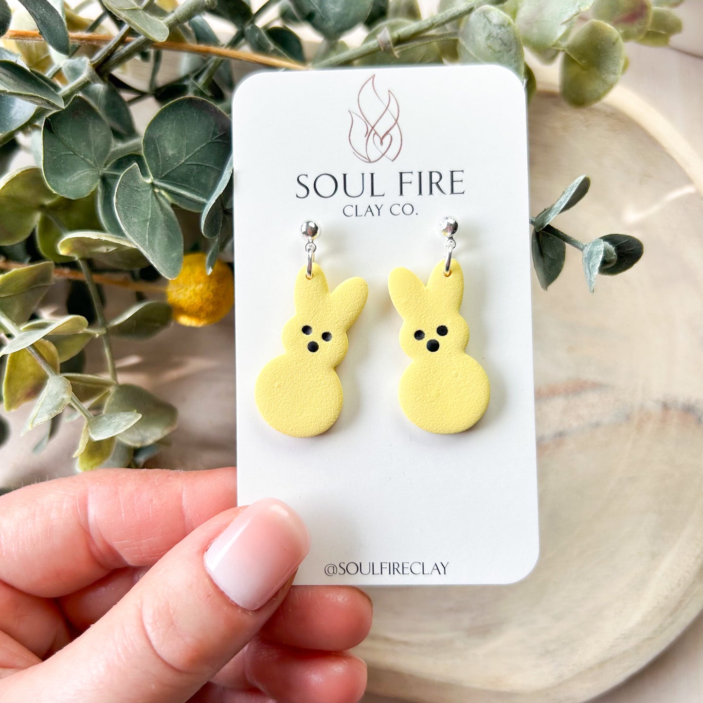 Bunny Peep Statement Earrings