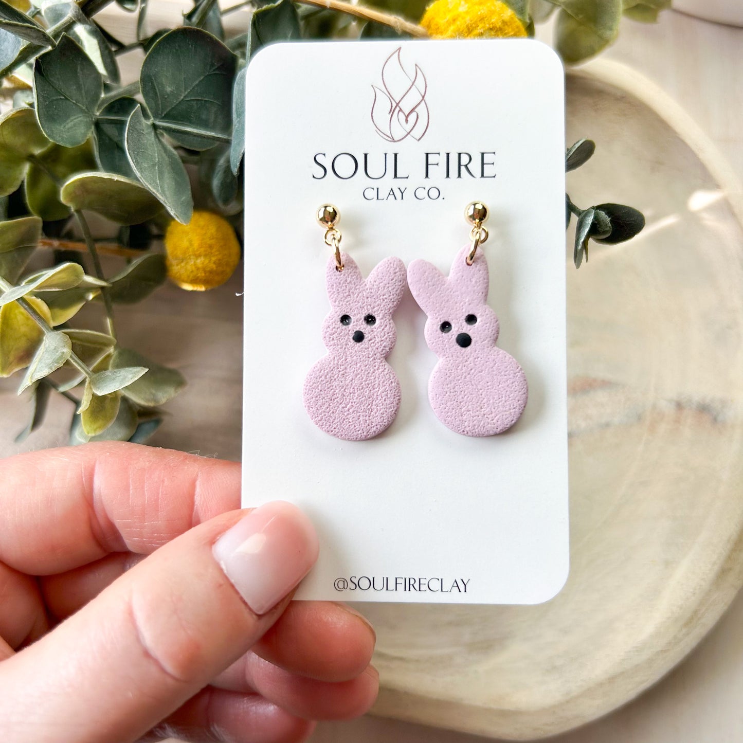 Bunny Peep Statement Earrings