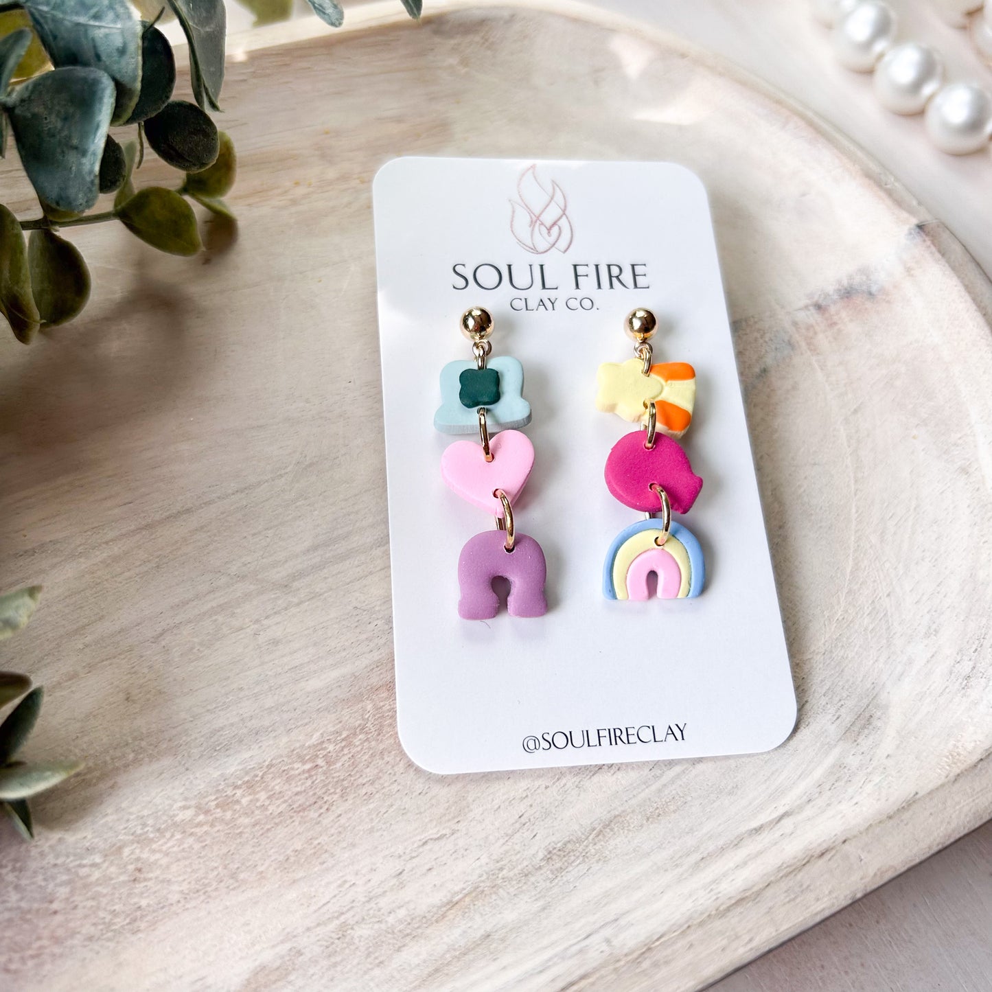 Lucky Charms Dangle Statement Earrings