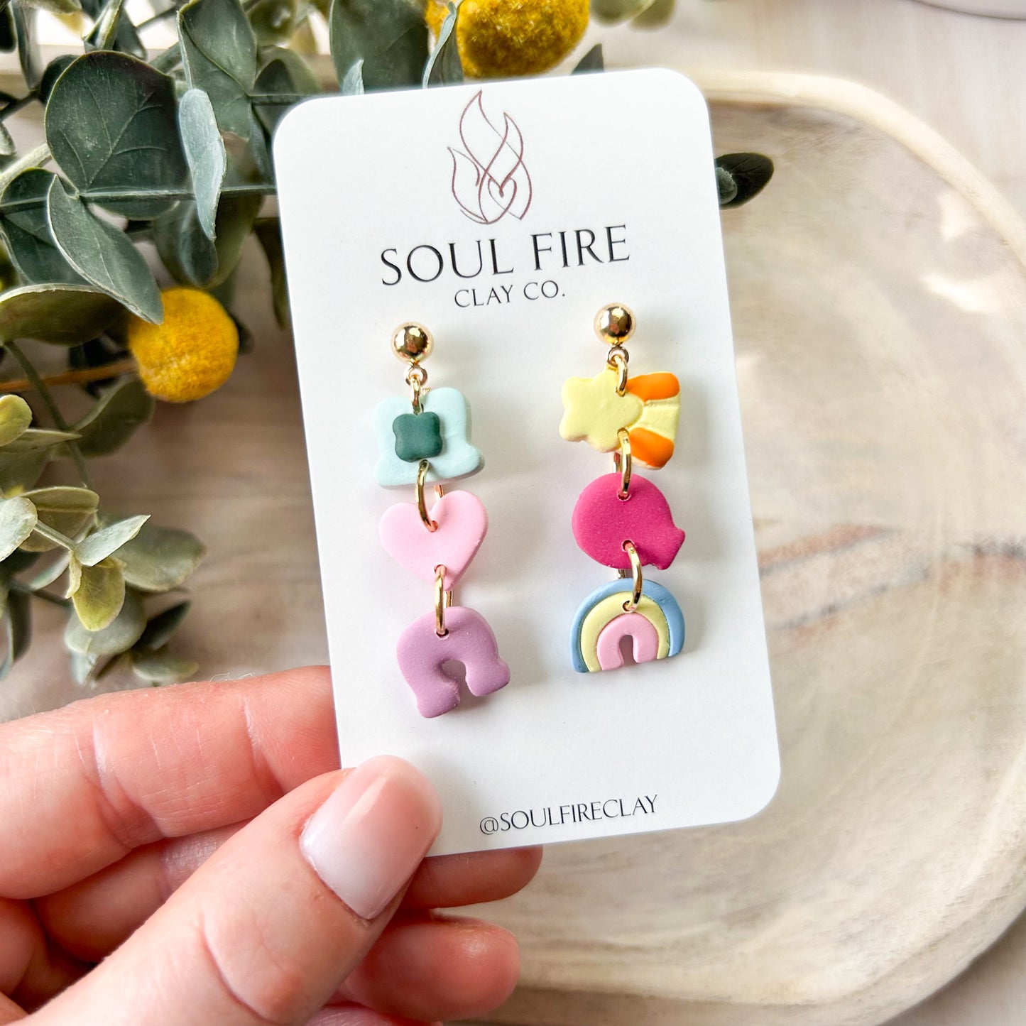 Lucky Charms Dangle Statement Earrings