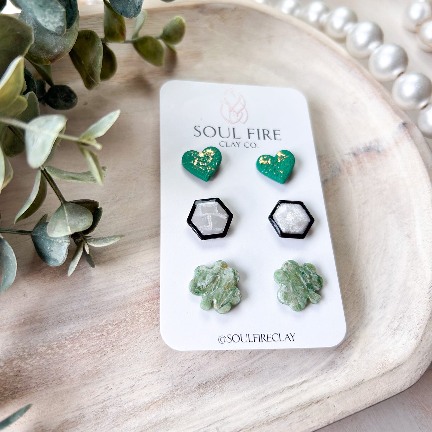 St. Patrick's Day Stud Pack Statement Earrings