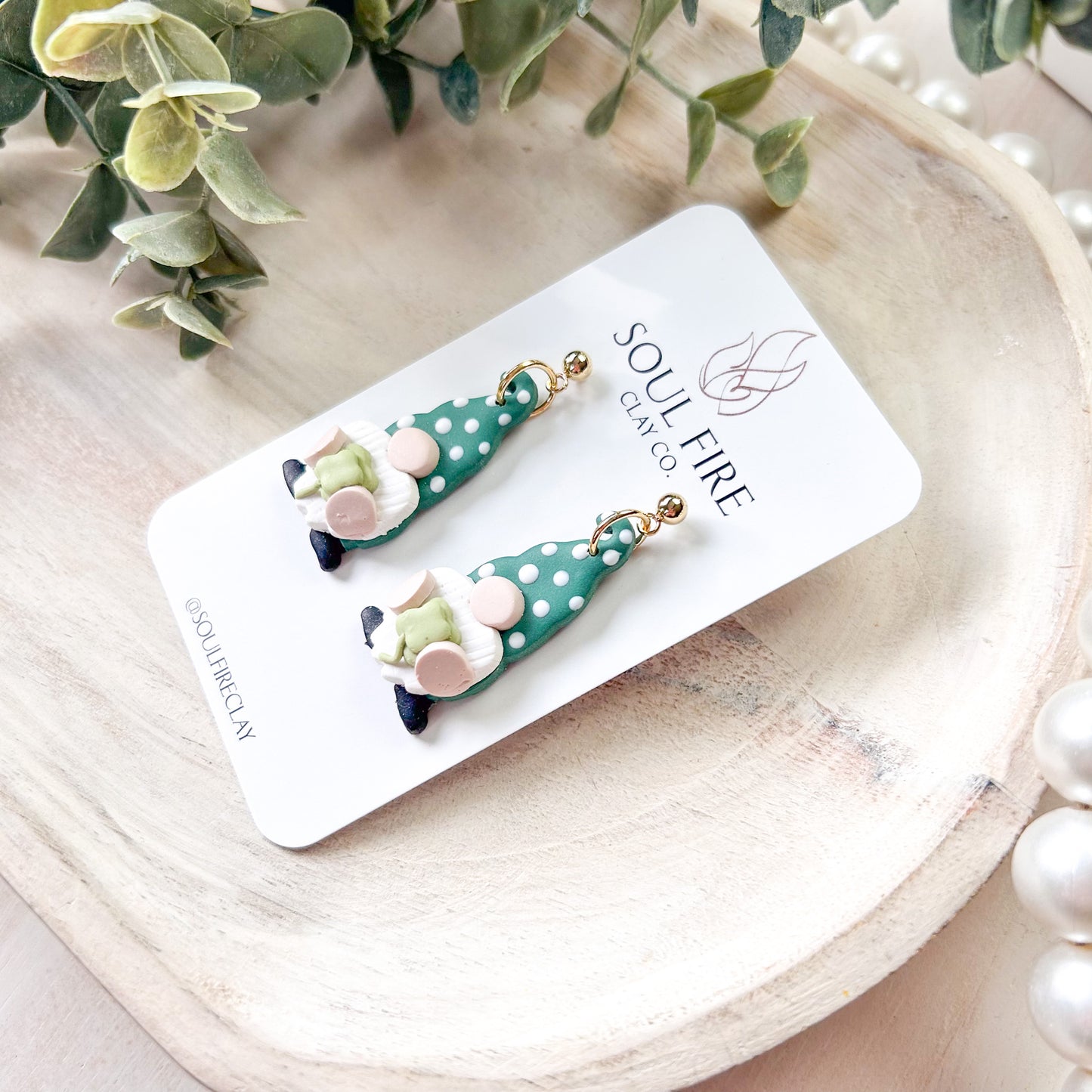St. Patrick's Day Gnomes Statement Earrings