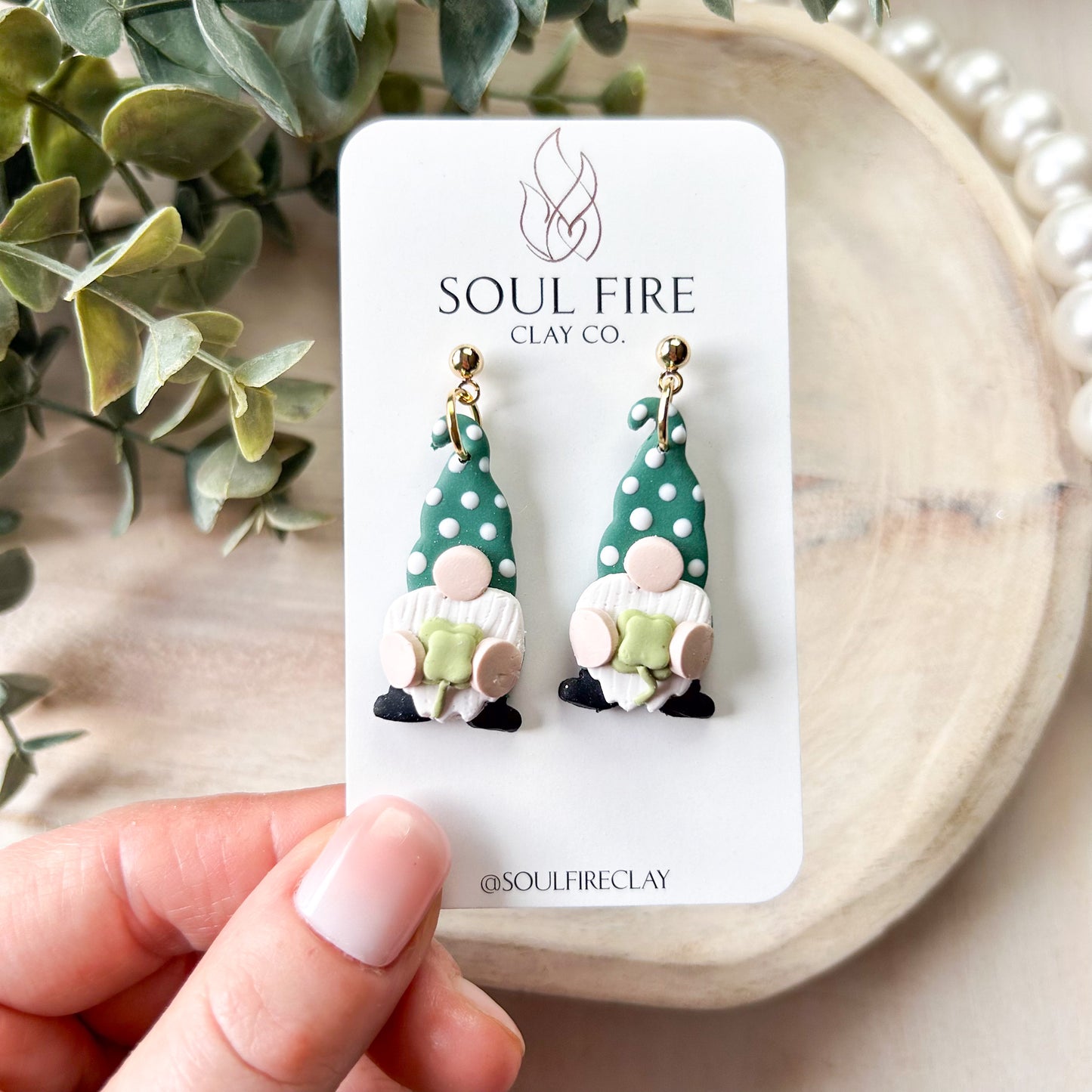 St. Patrick's Day Gnomes Statement Earrings