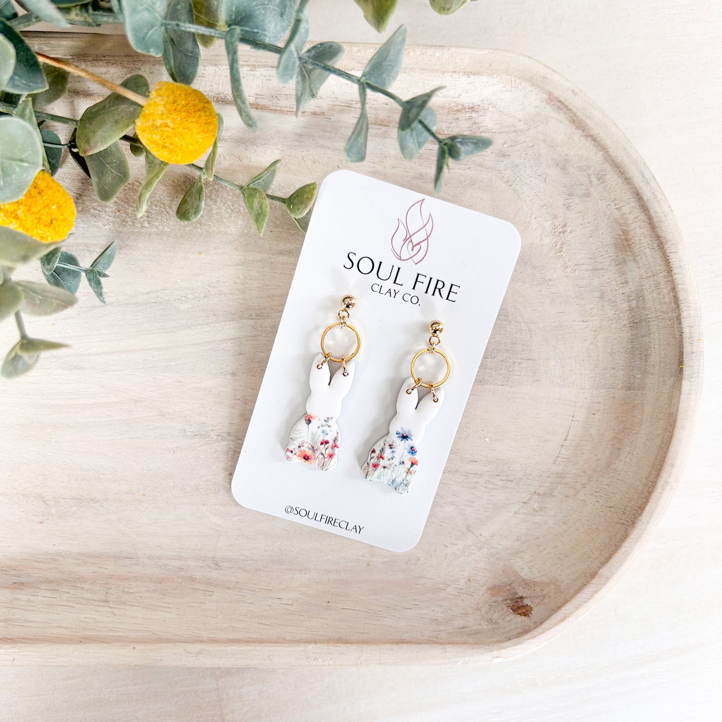 Wildflower Bunny Statement Earrings