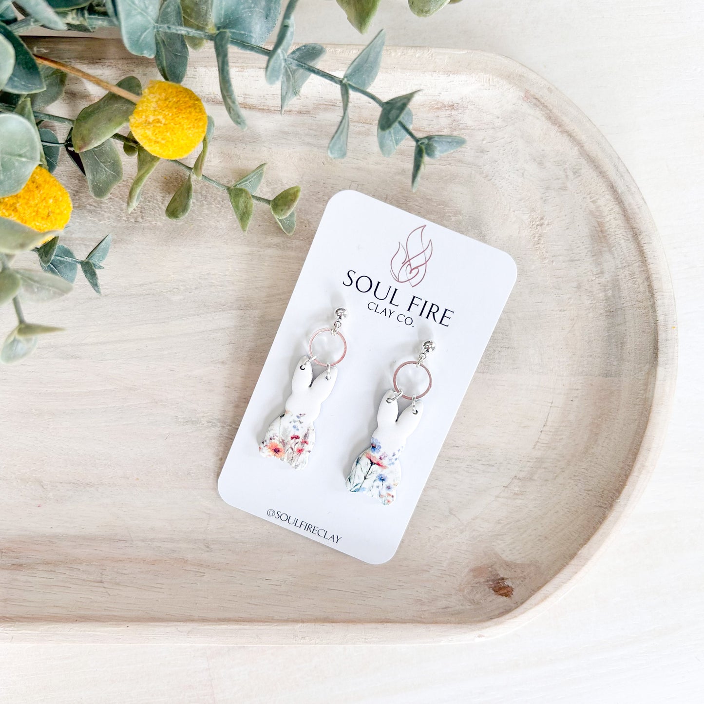 Wildflower Bunny Statement Earrings
