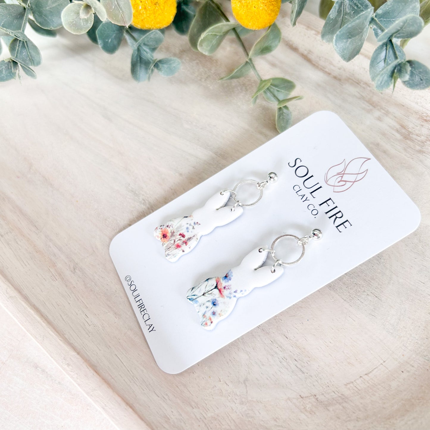 Wildflower Bunny Statement Earrings