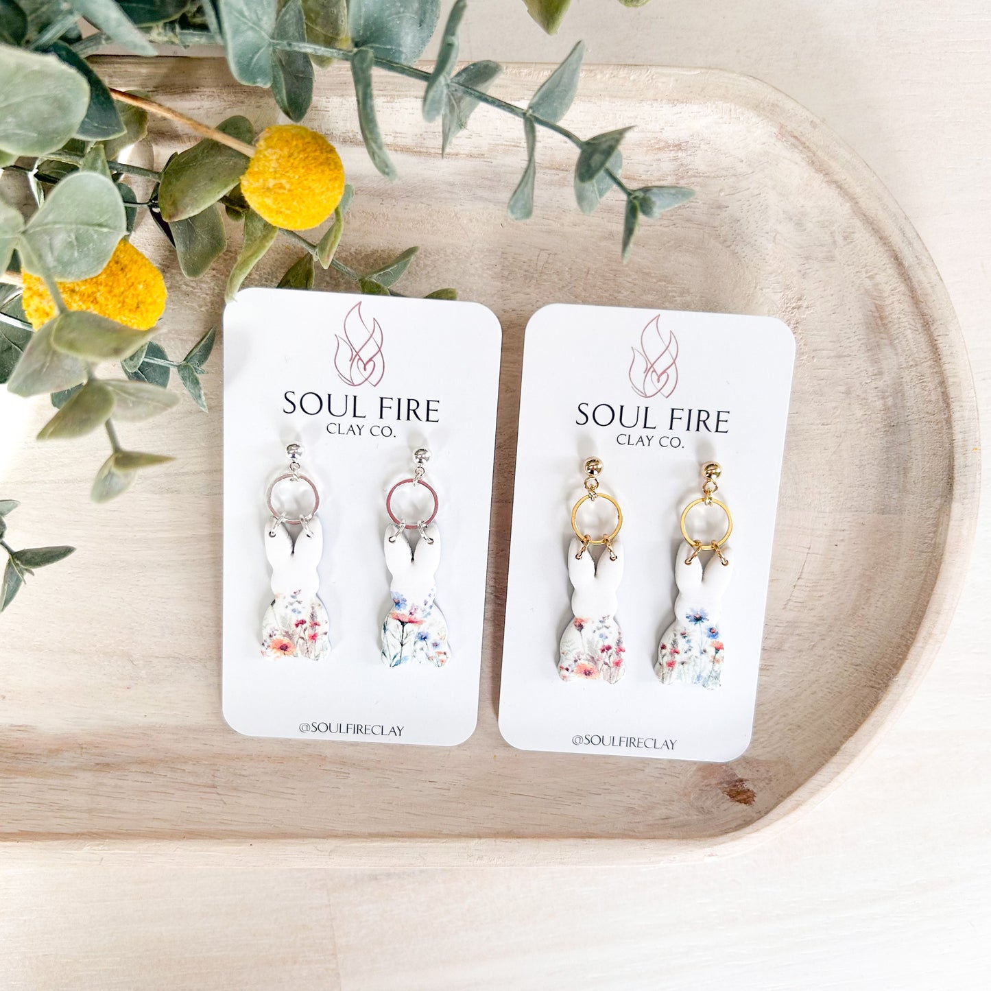 Wildflower Bunny Statement Earrings