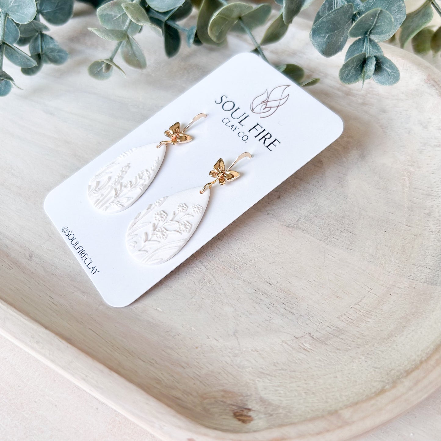 Wild Flower Fields & Butterflies Statement Earrings