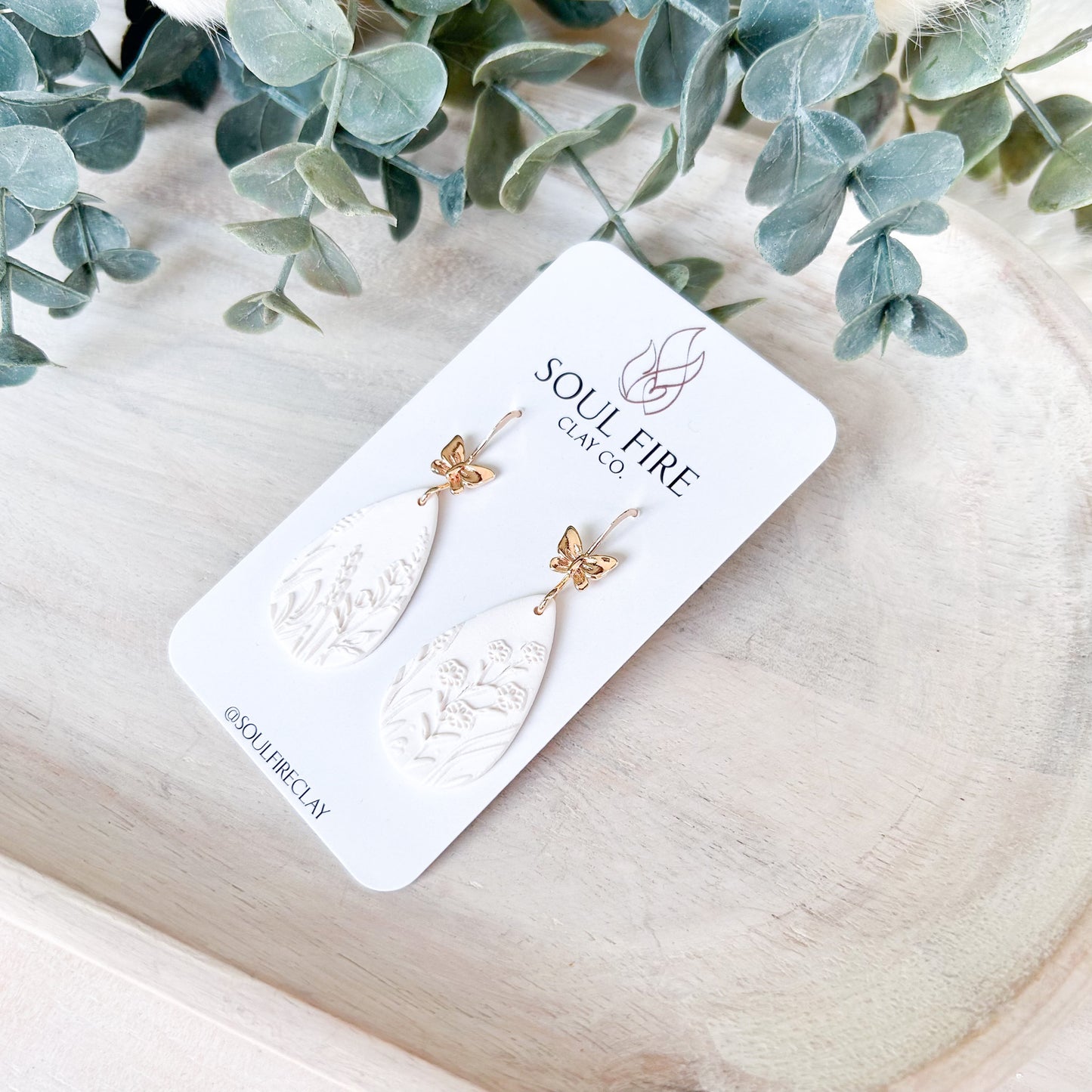 Wild Flower Fields & Butterflies Statement Earrings