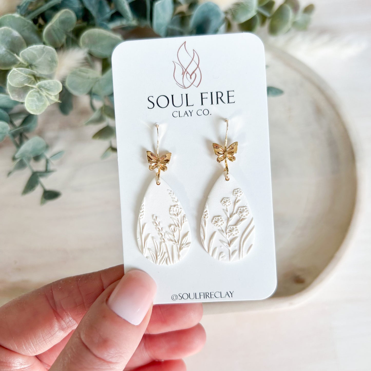 Wild Flower Fields & Butterflies Statement Earrings