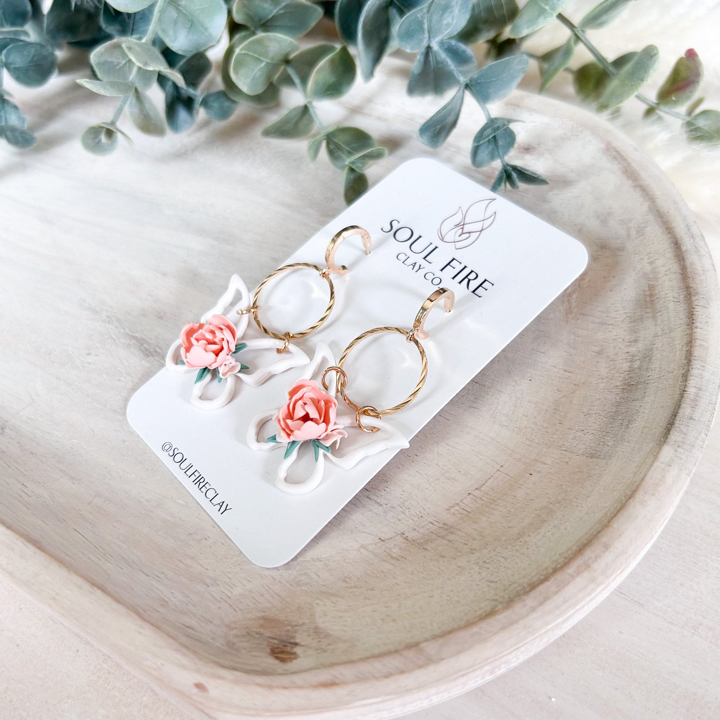 Floral Butterfly Statement Earrings
