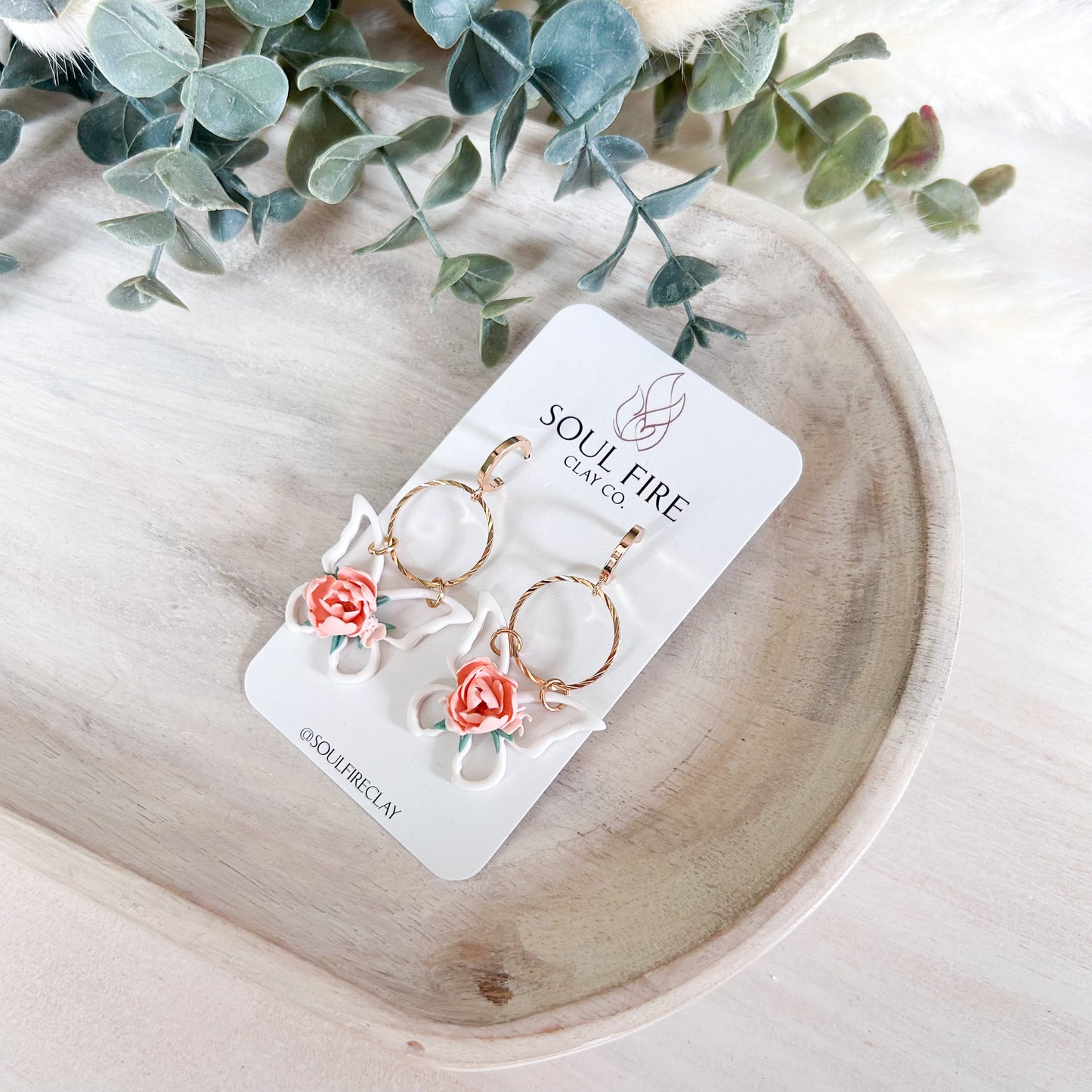 Floral Butterfly Statement Earrings