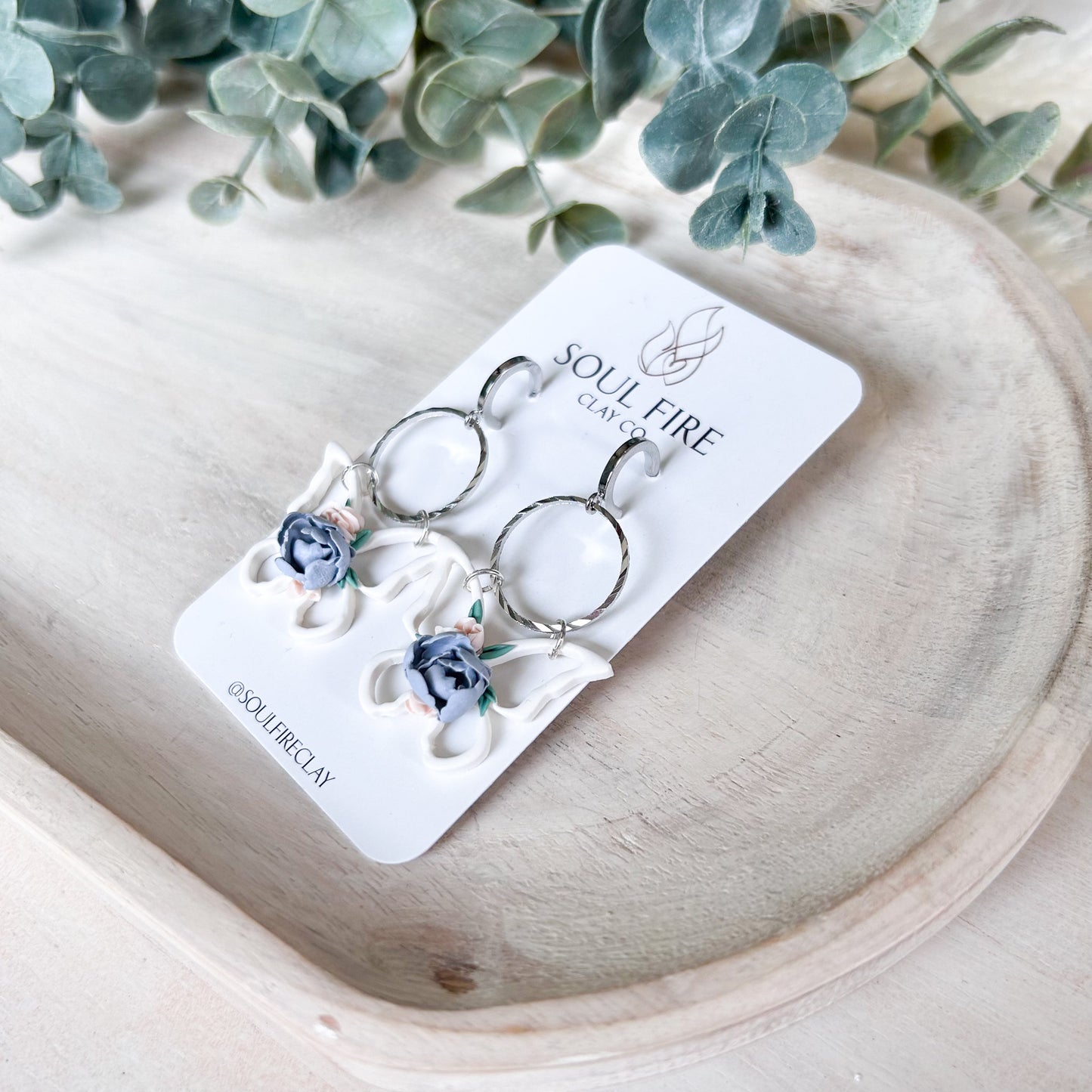 Floral Butterfly Statement Earrings