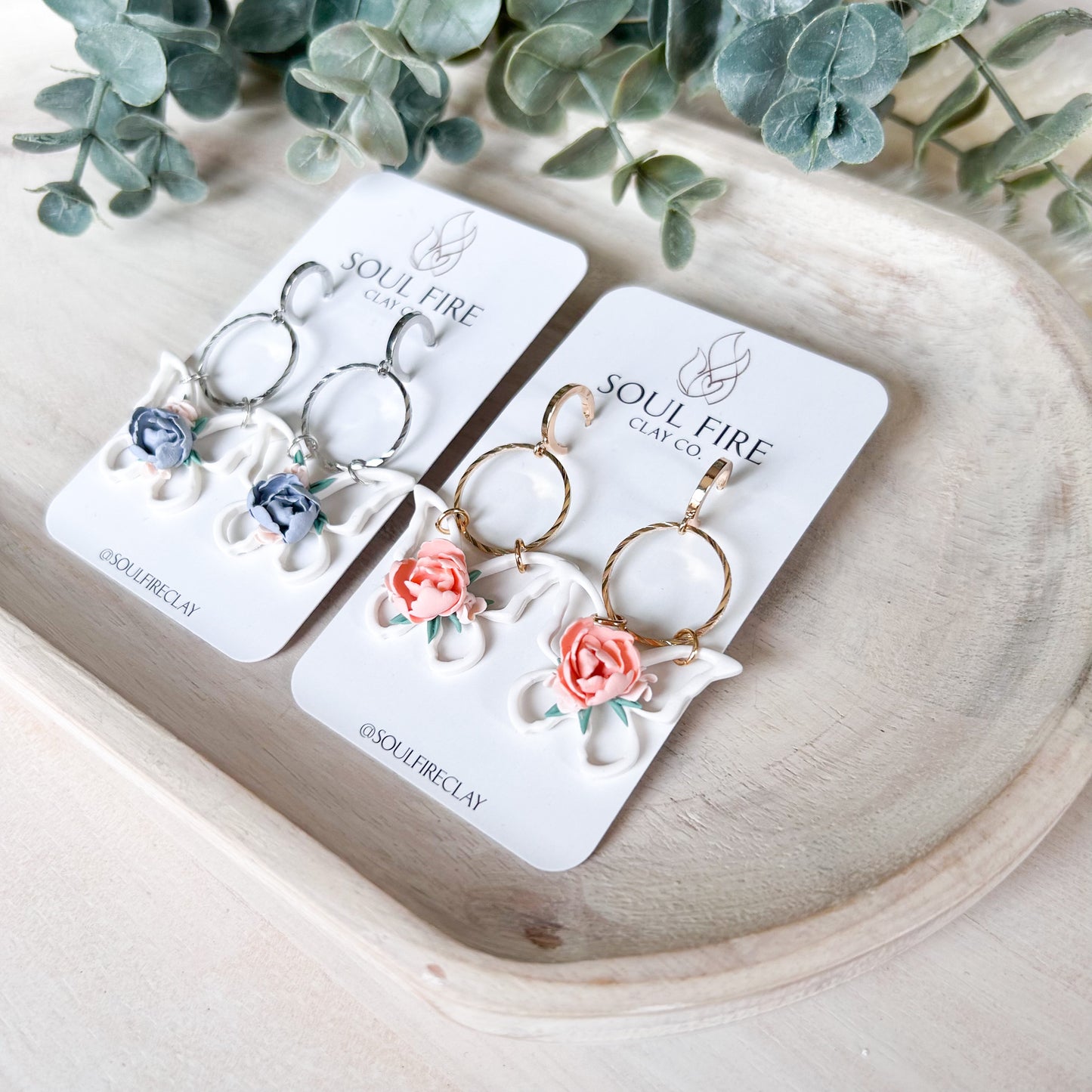 Floral Butterfly Statement Earrings
