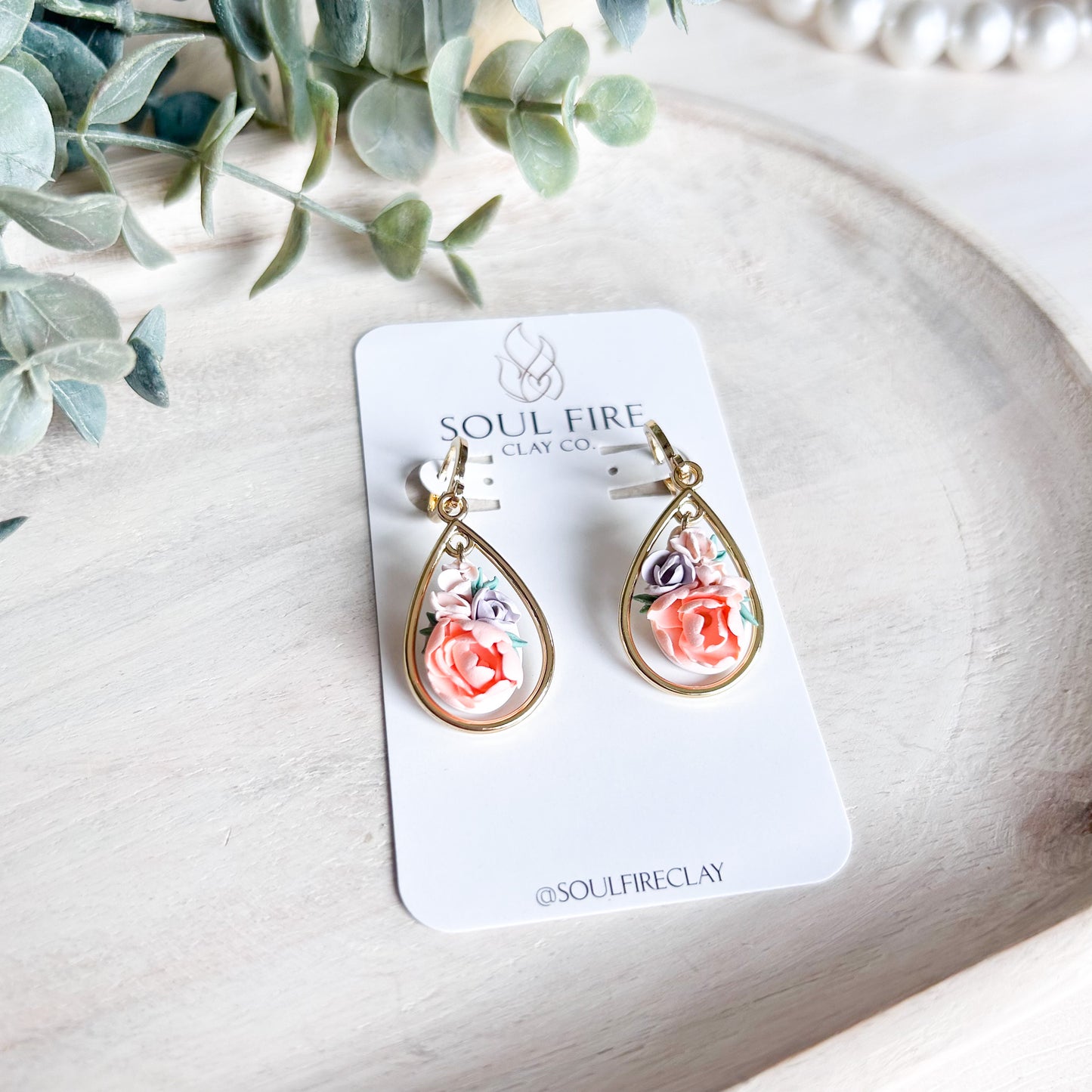 Flower Garden Teardrop Statement Earrings
