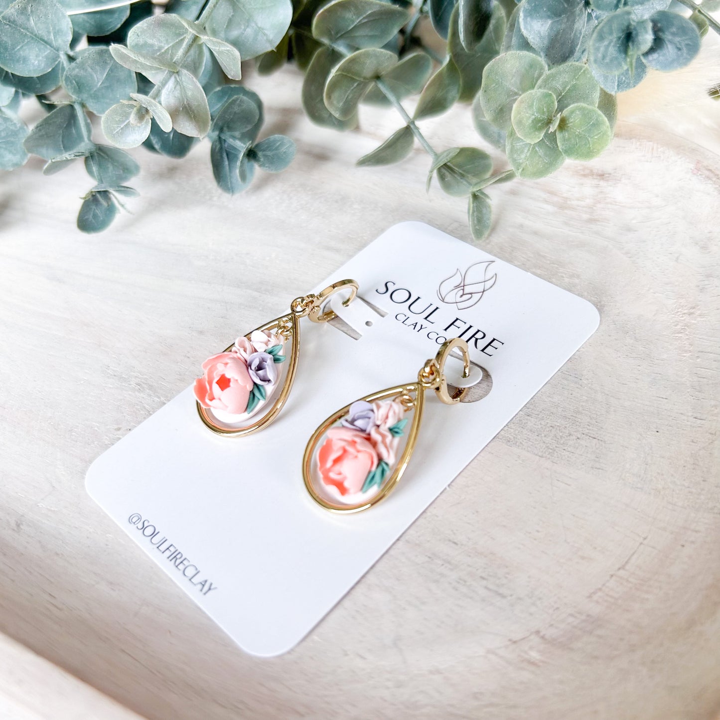Flower Garden Teardrop Statement Earrings